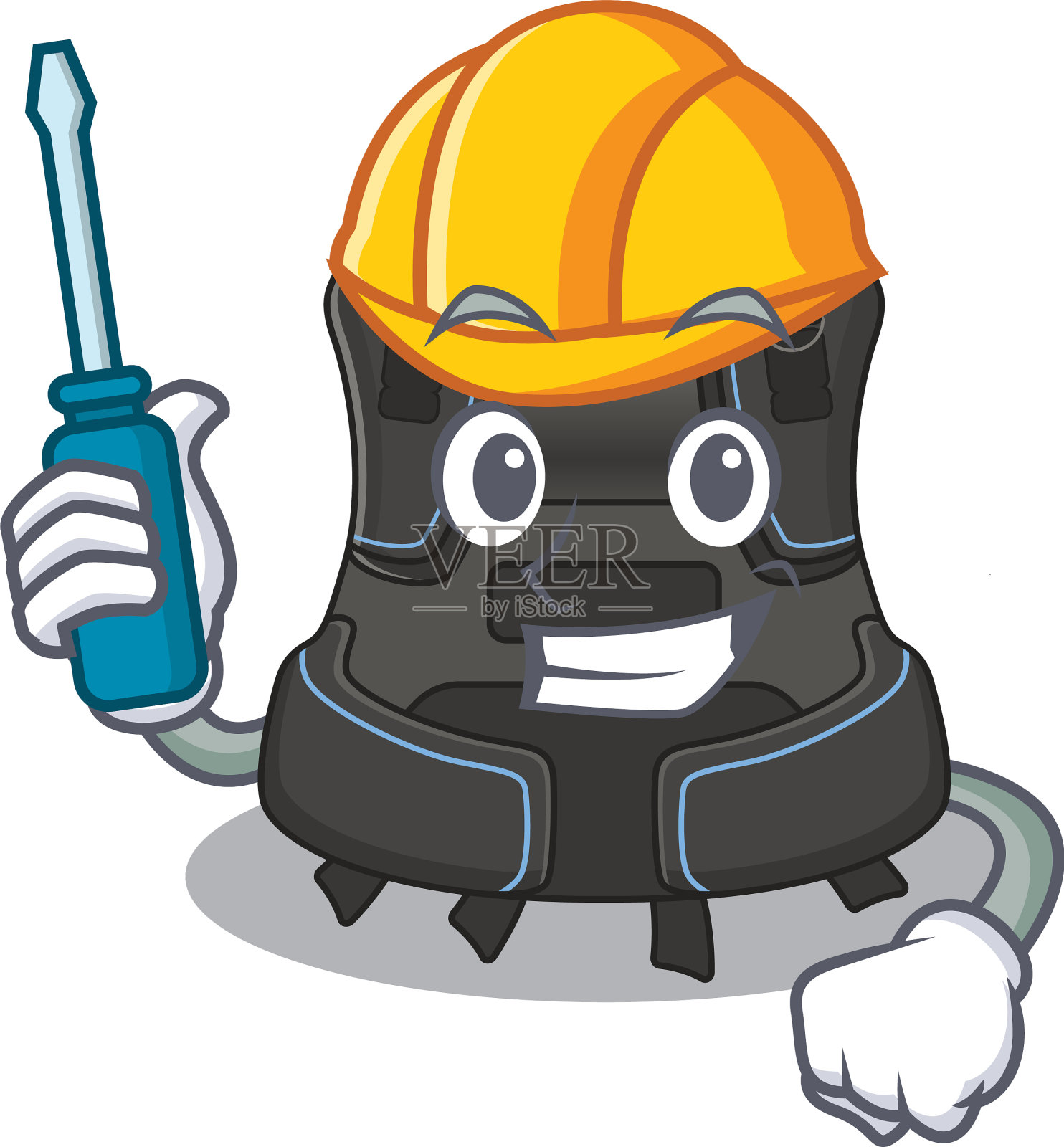 漫画设计风格潜水浮力插画图片素材