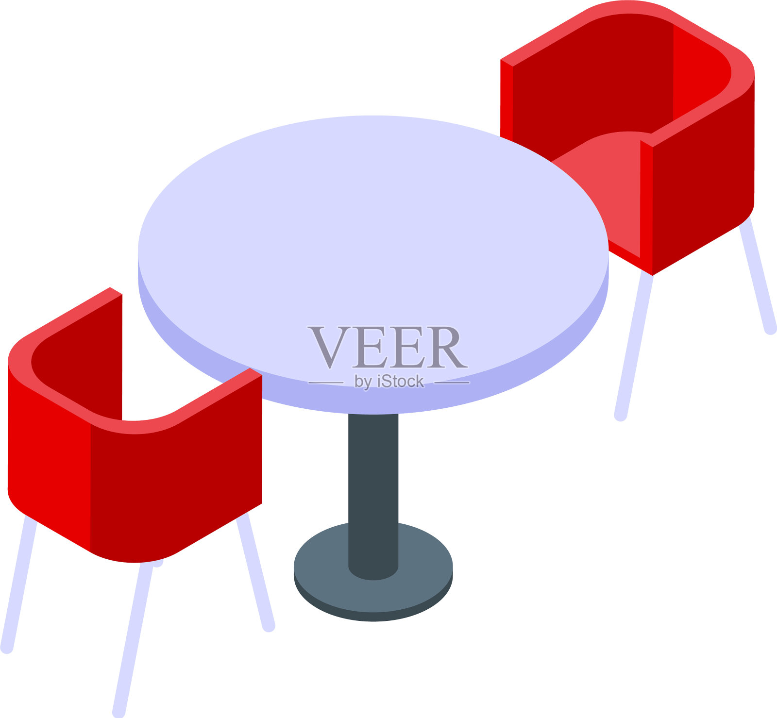 会议表图标等距样式插画图片素材