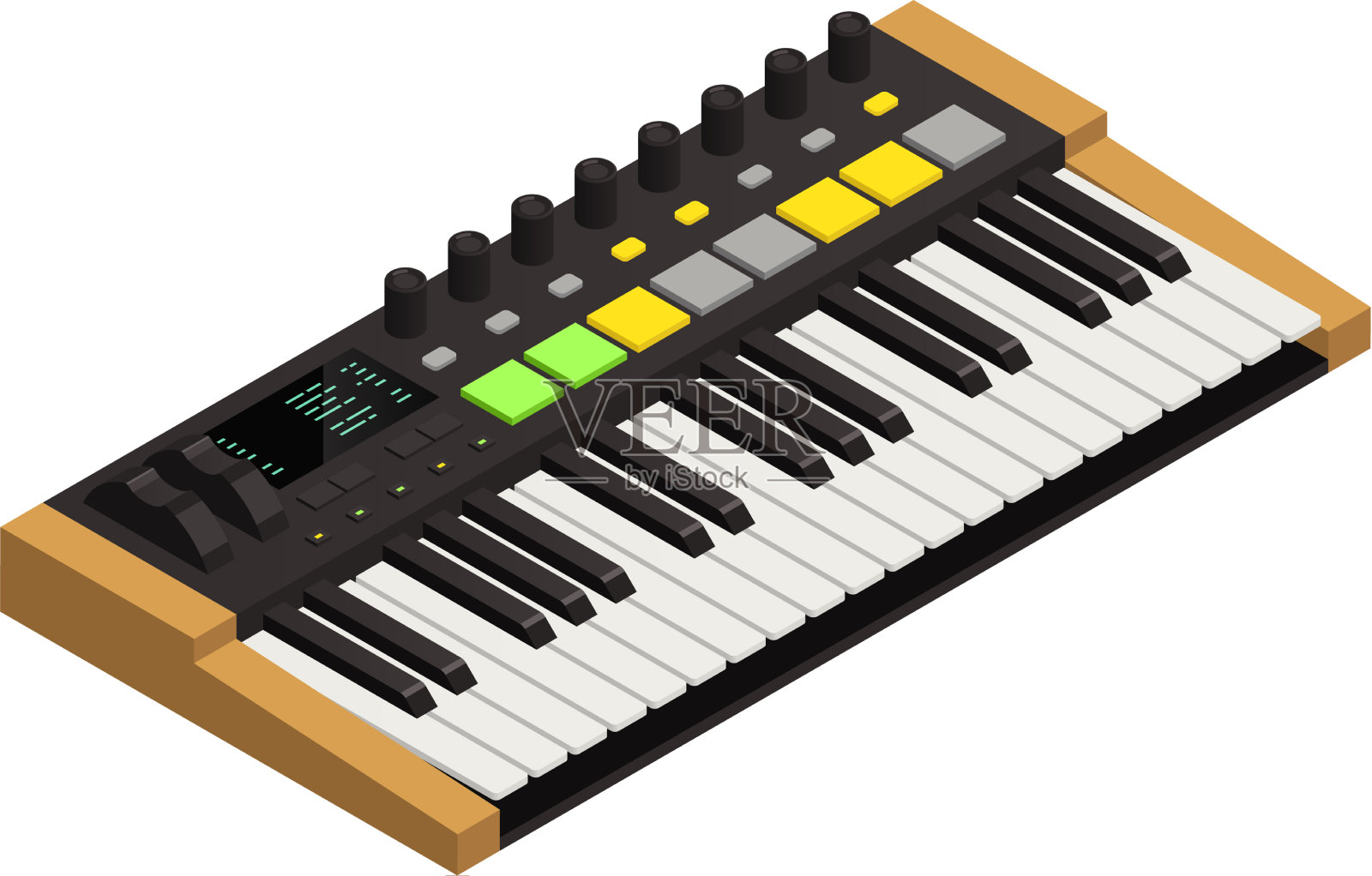 键盘等距图标设计元素图片