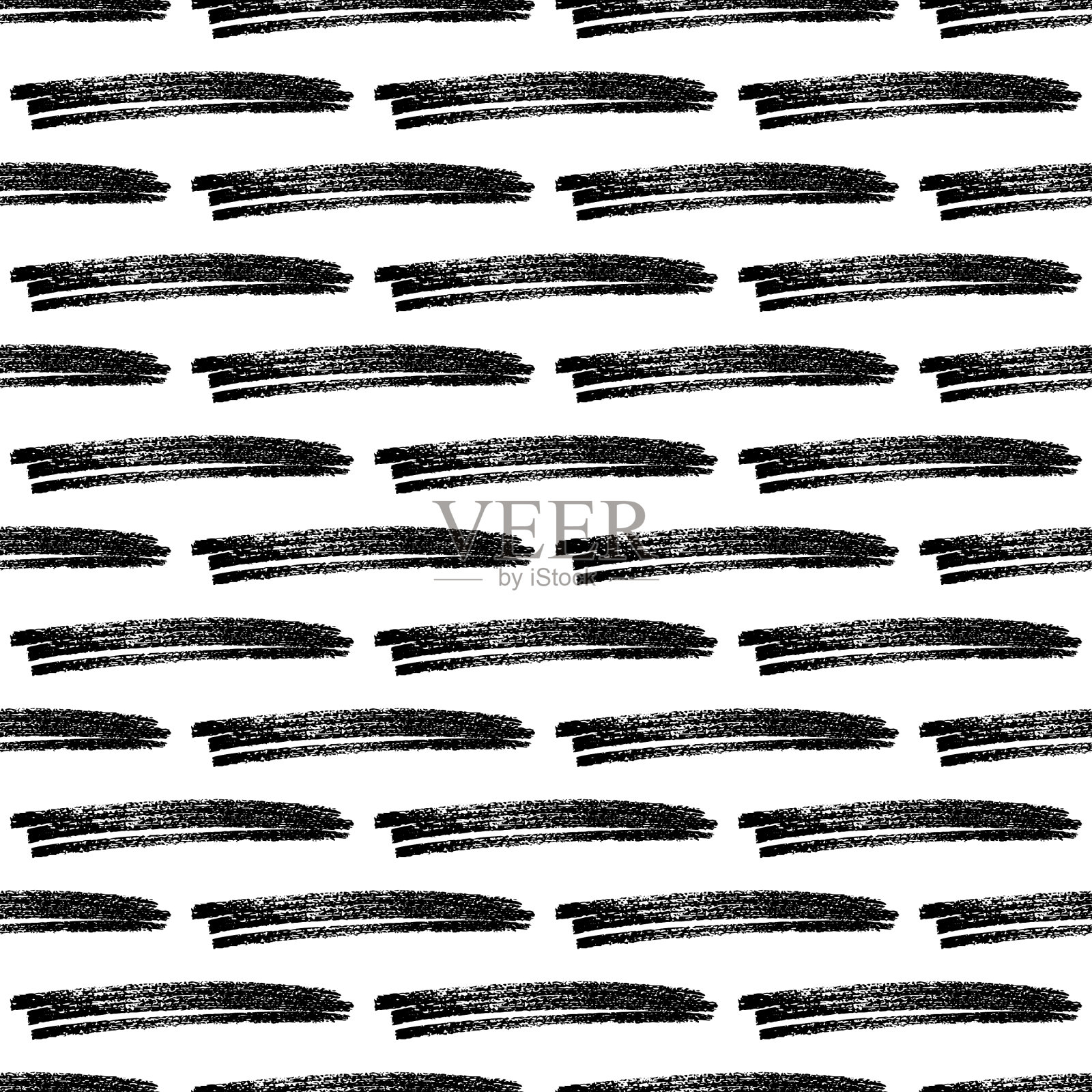 无缝模式与黑色铅笔笔触插画图片素材
