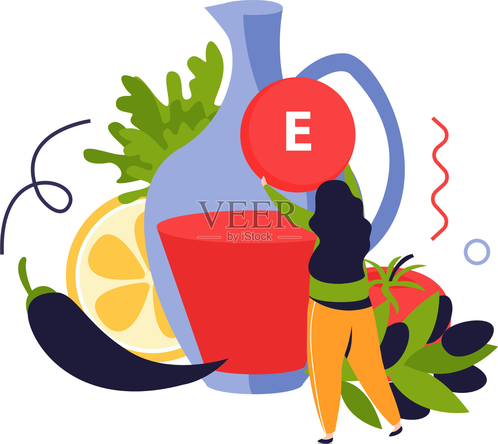 维生素e食物组成设计元素图片