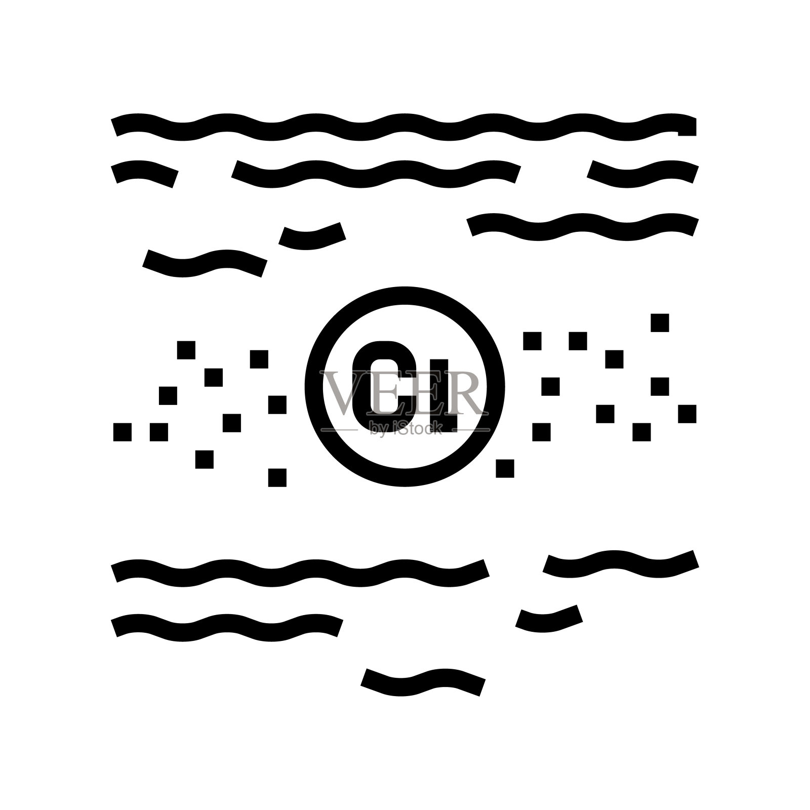 消毒氯水线图标矢量插图插画图片素材