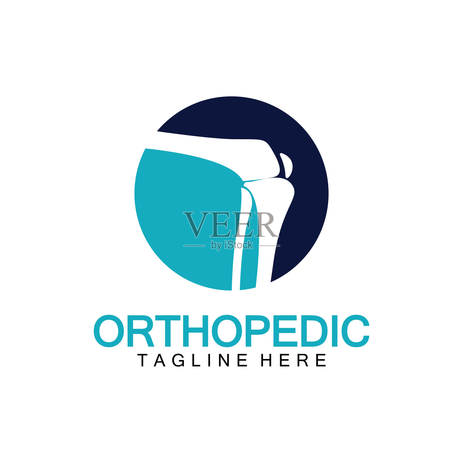 骨科健康骨标志设计模板膝盖插画图片素材