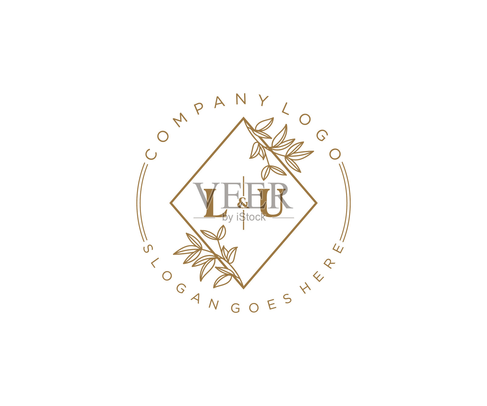 首字母陆美丽的花香女性插画图片素材