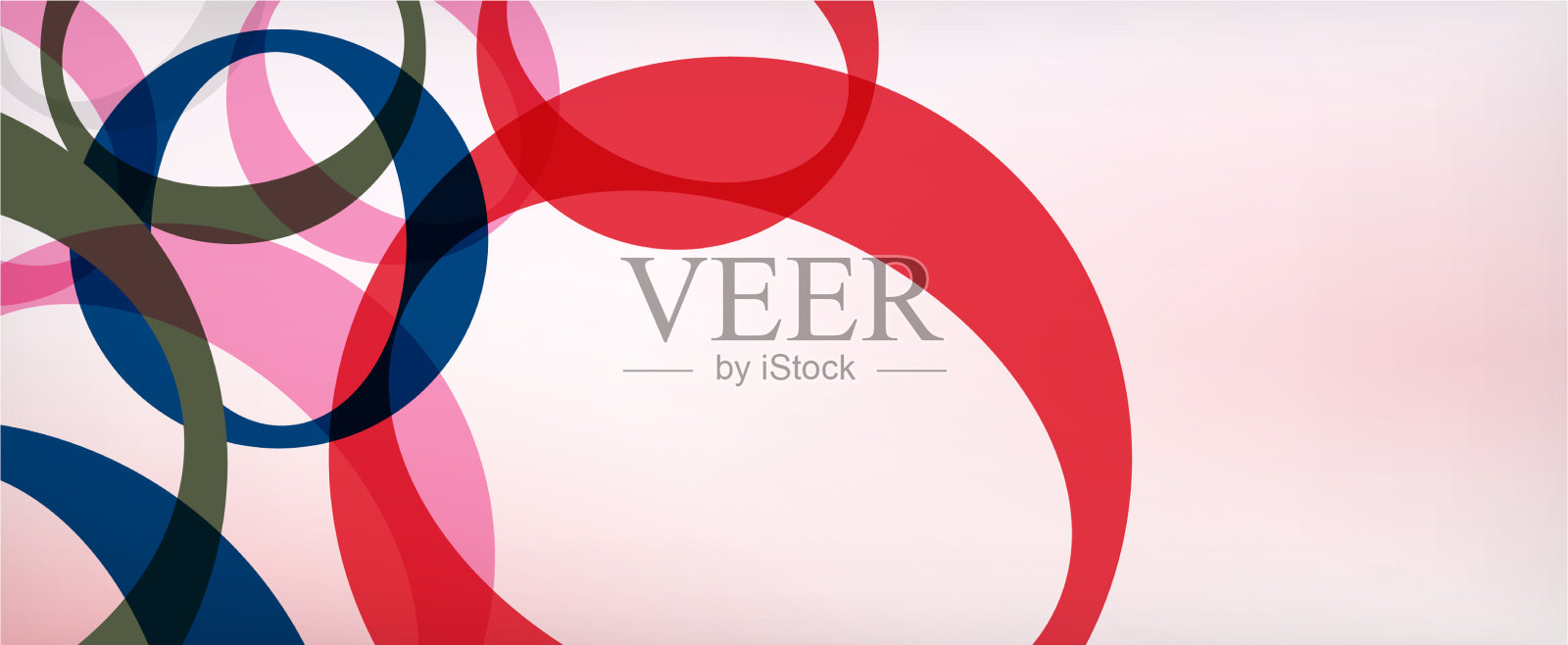 环形几何形状o字母重复插画图片素材