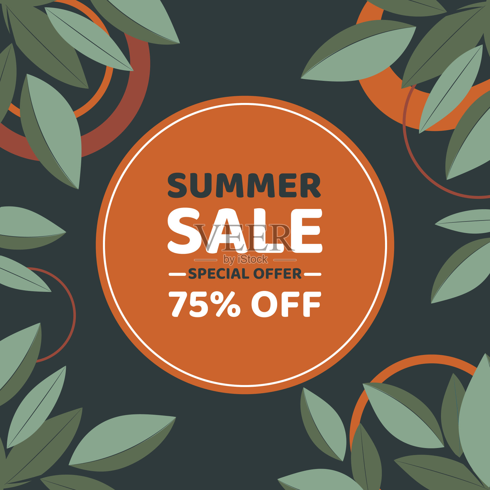 折扣券或横幅夏季销售插画图片素材