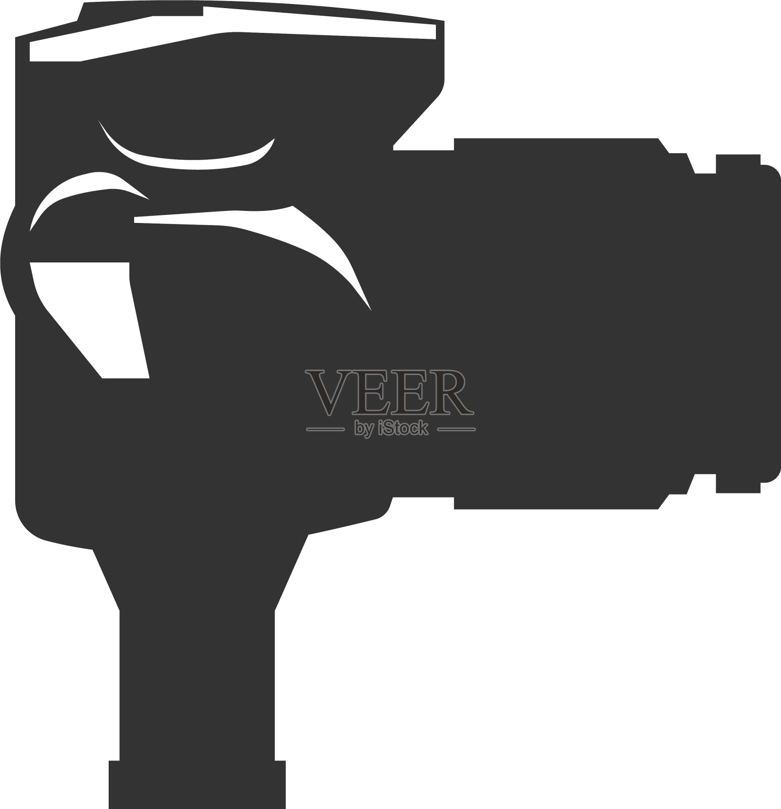 孤立的平面摄像机图标插画图片素材