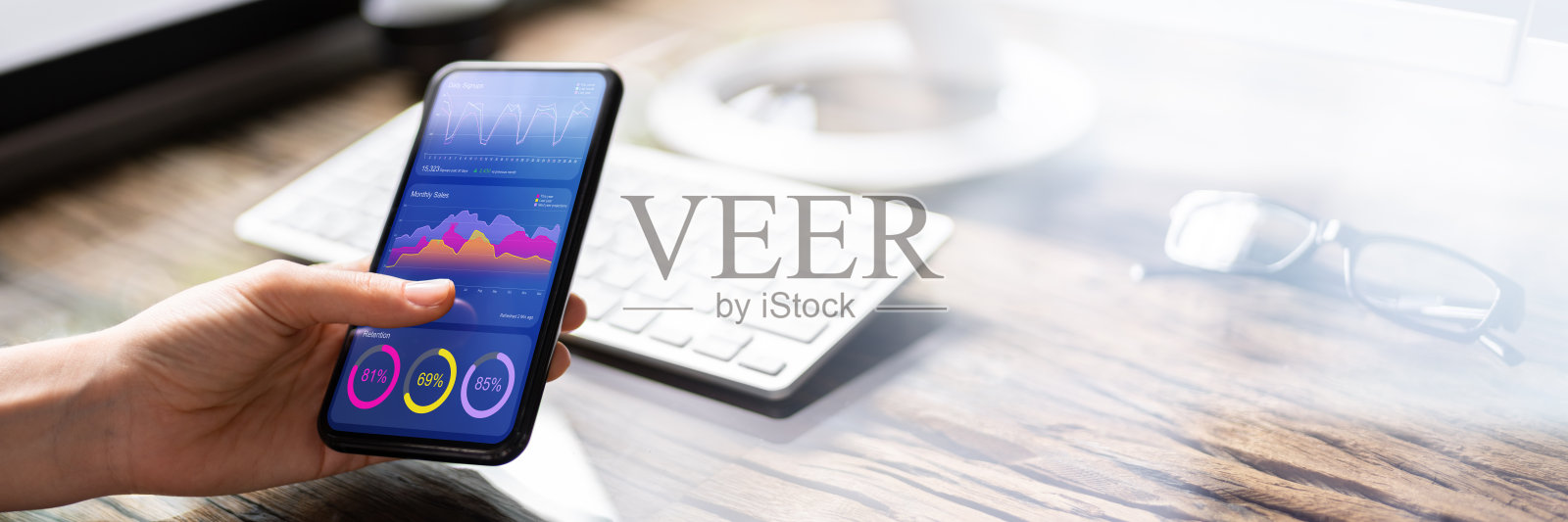 预测性业务KPI数据技术仪表板照片摄影图片