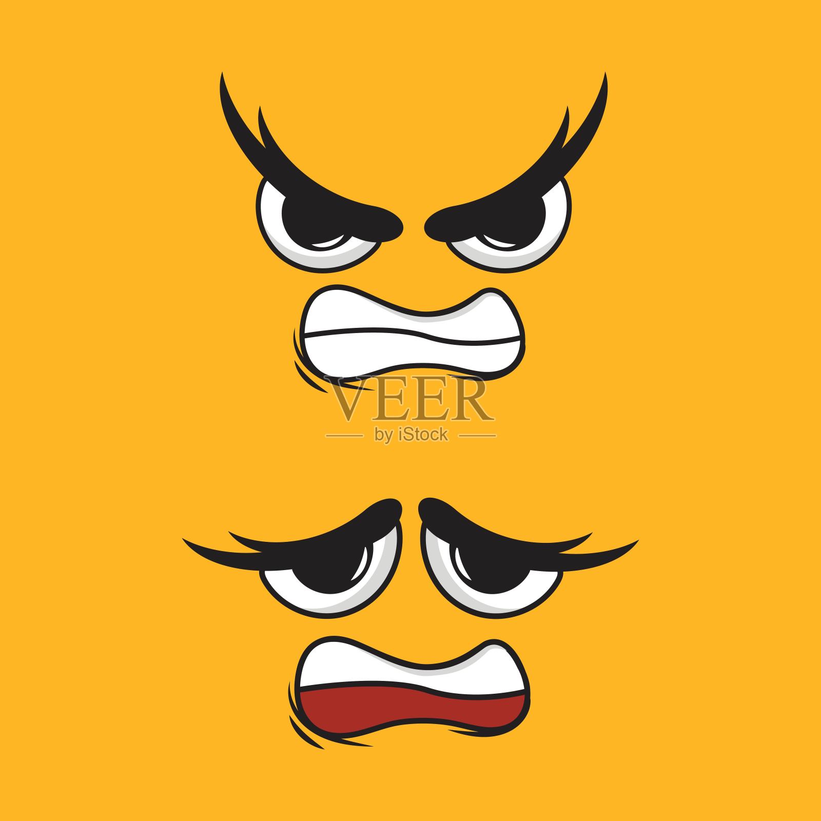 微笑情感图标矢量插图插画图片素材