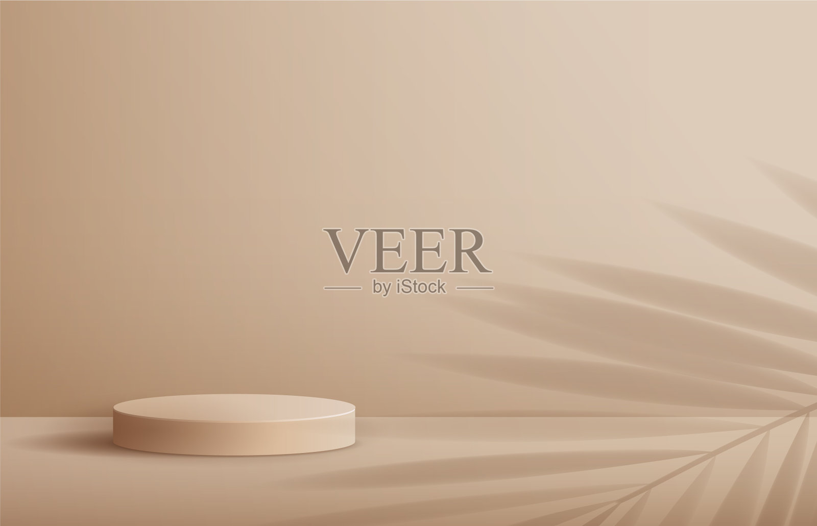 化妆品淡褐色背景最小和插画图片素材