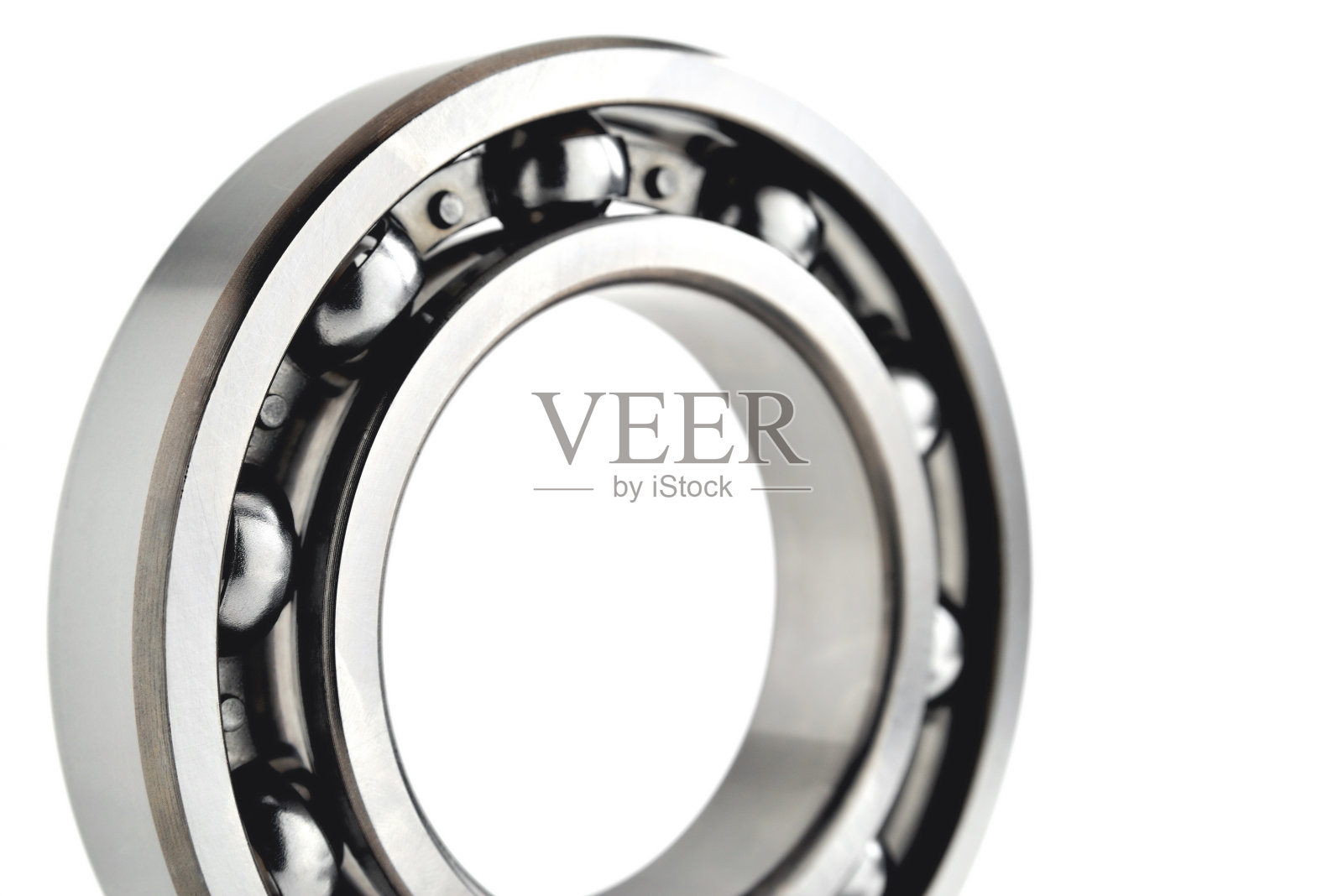 球轴承上的白色背景,空白为创意,特写复制空间选择性焦点照片摄影图片