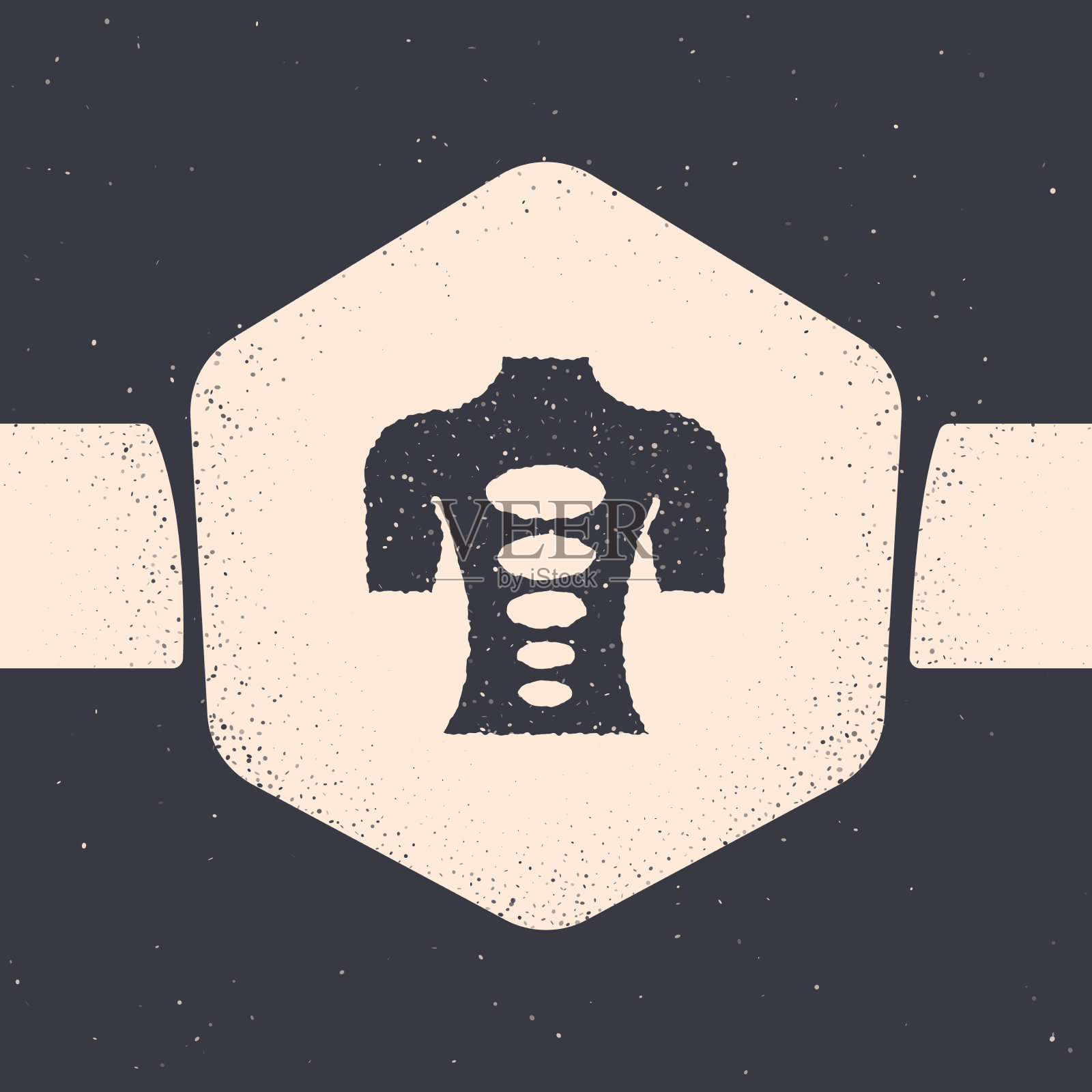 垃圾按摩石疗法图标孤立在灰色插画图片素材