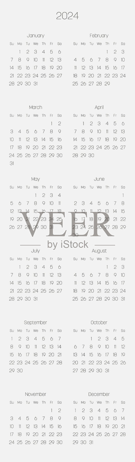 月日历年2024年设计模板素材