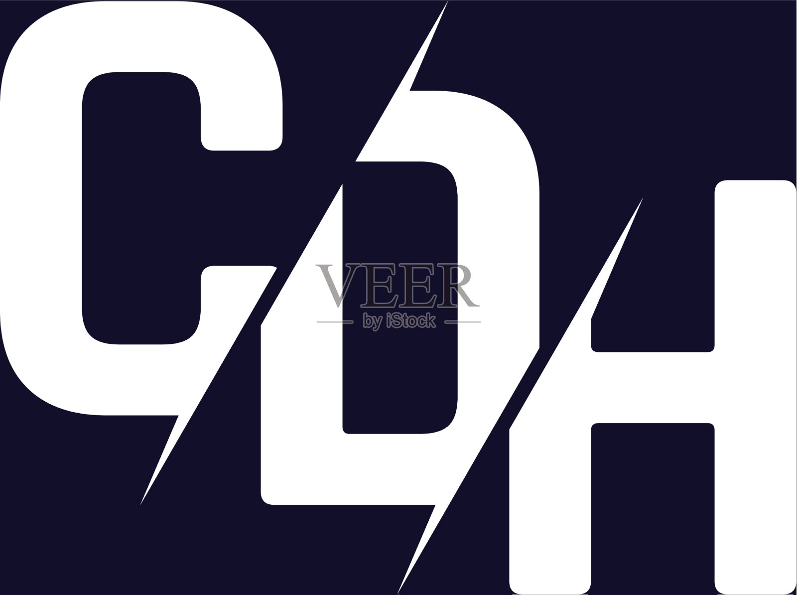 首字母组合logo设计CDH插画图片素材