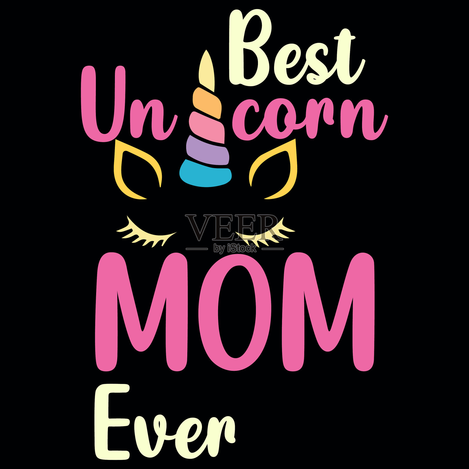 史上最好的独角兽妈妈独角兽妈妈的名言插画图片素材