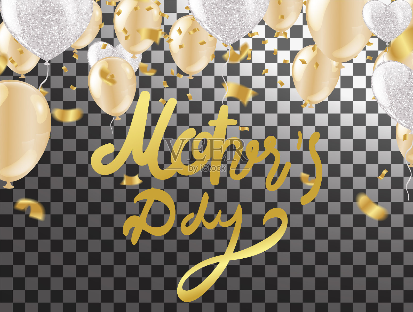 手写字母设计母亲节快乐插画图片素材