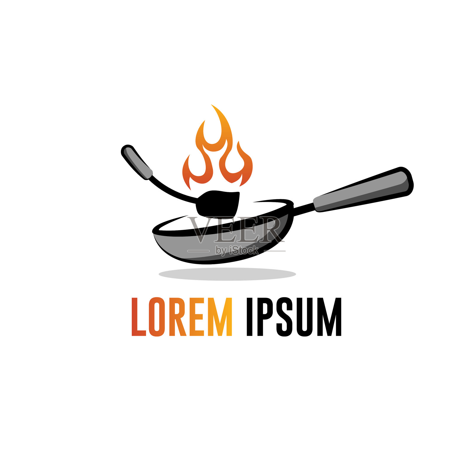 热食标识设计模板插画图片素材