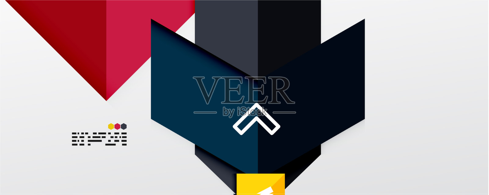 闪闪发光的三角形和几何形状插画图片素材