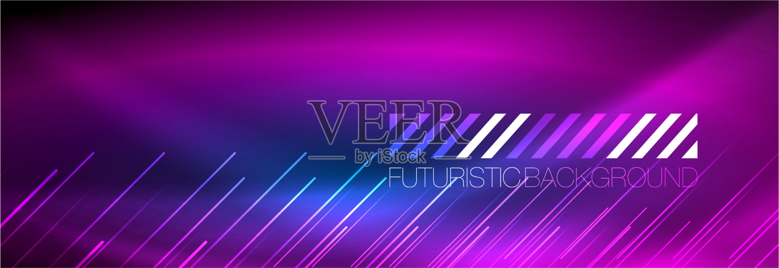 霓虹发光的线条,神奇的能量和光运动插画图片素材