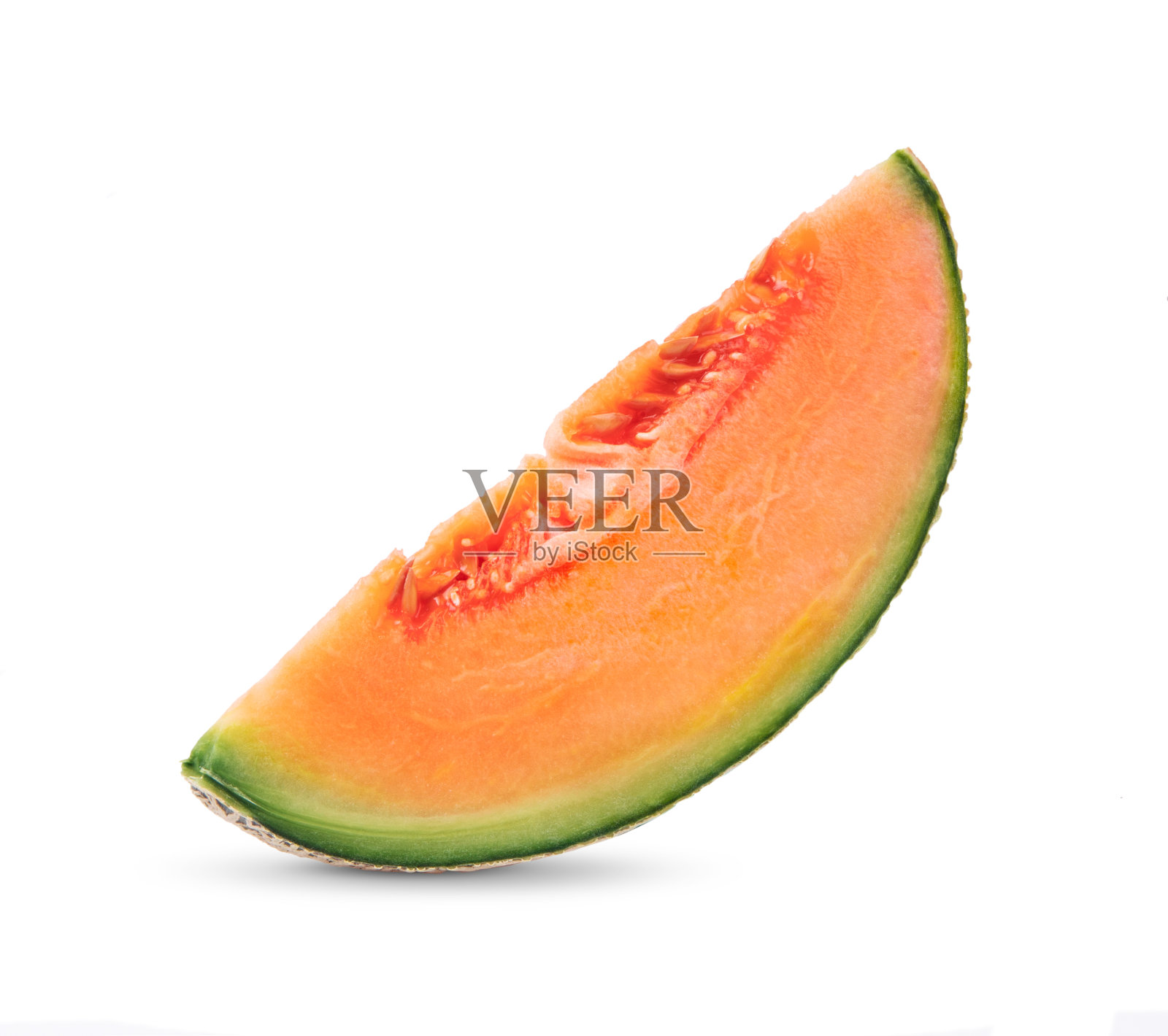 白底哈密瓜片照片摄影图片