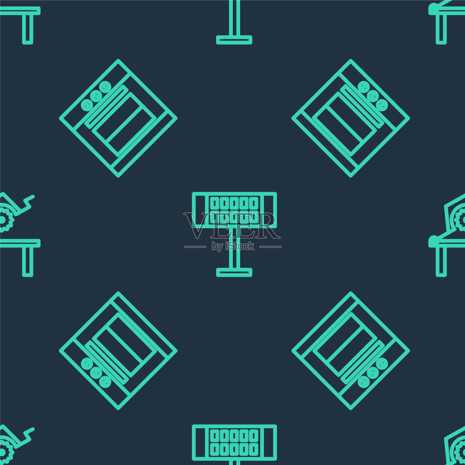 设有电热烘箱和台式锯图标素材