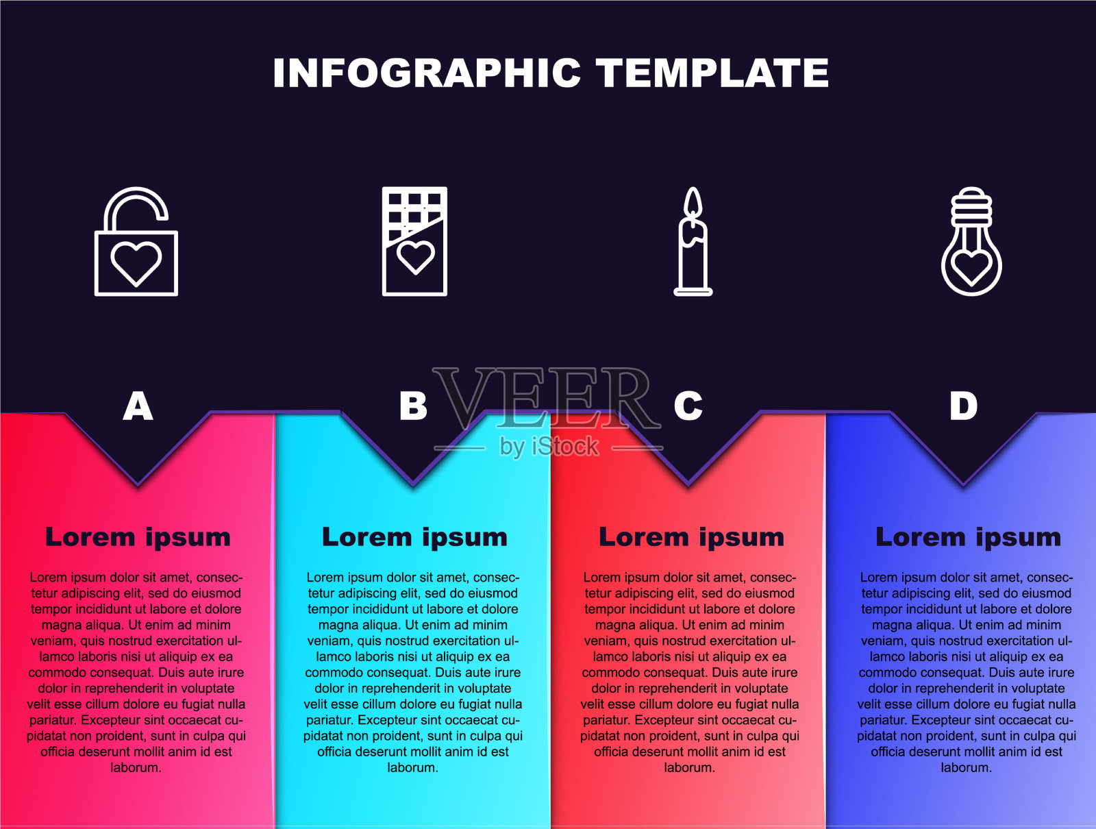 设线锁心巧克力棒燃烧插画图片素材