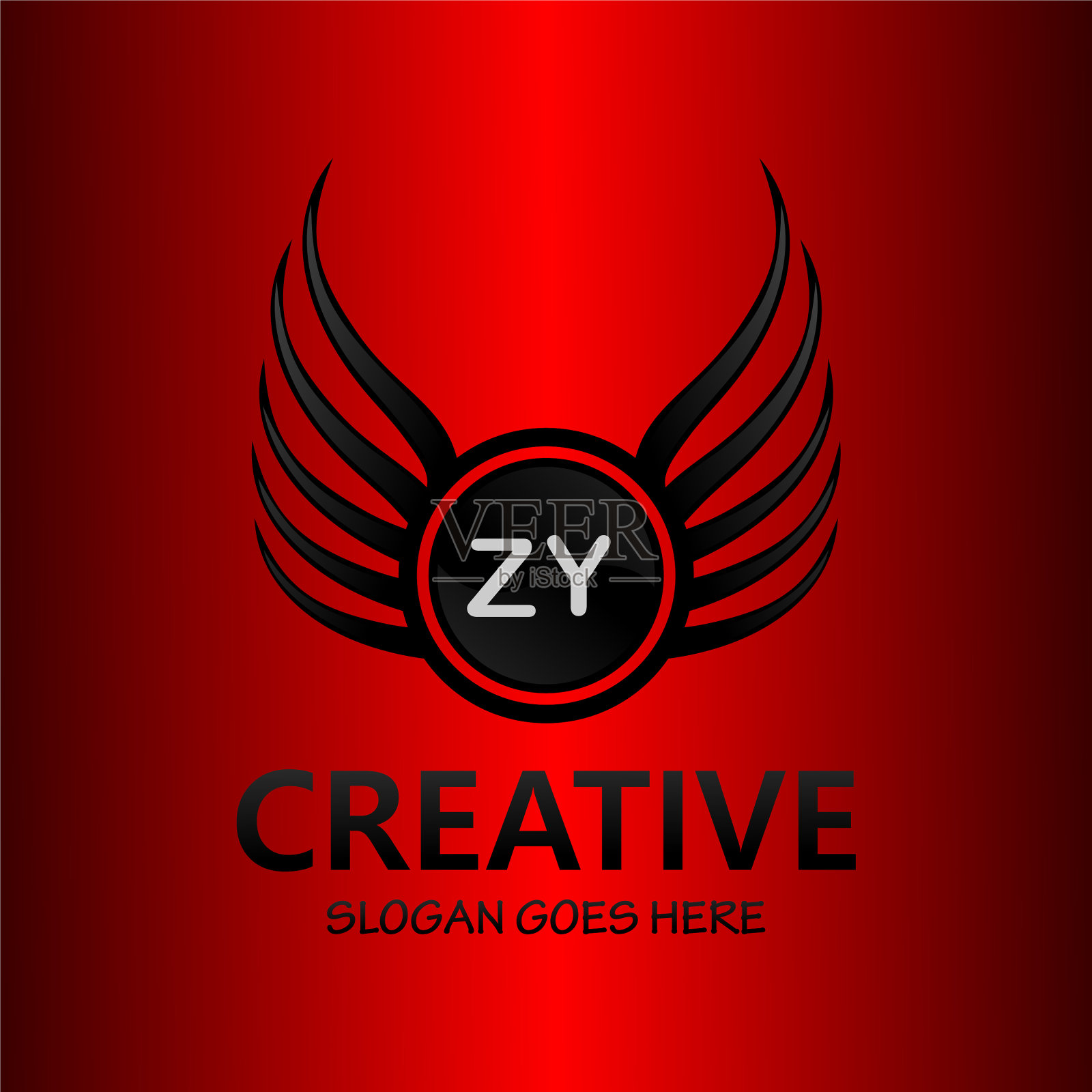 Zy字母首字母与皇家豪华标志模板插画图片素材