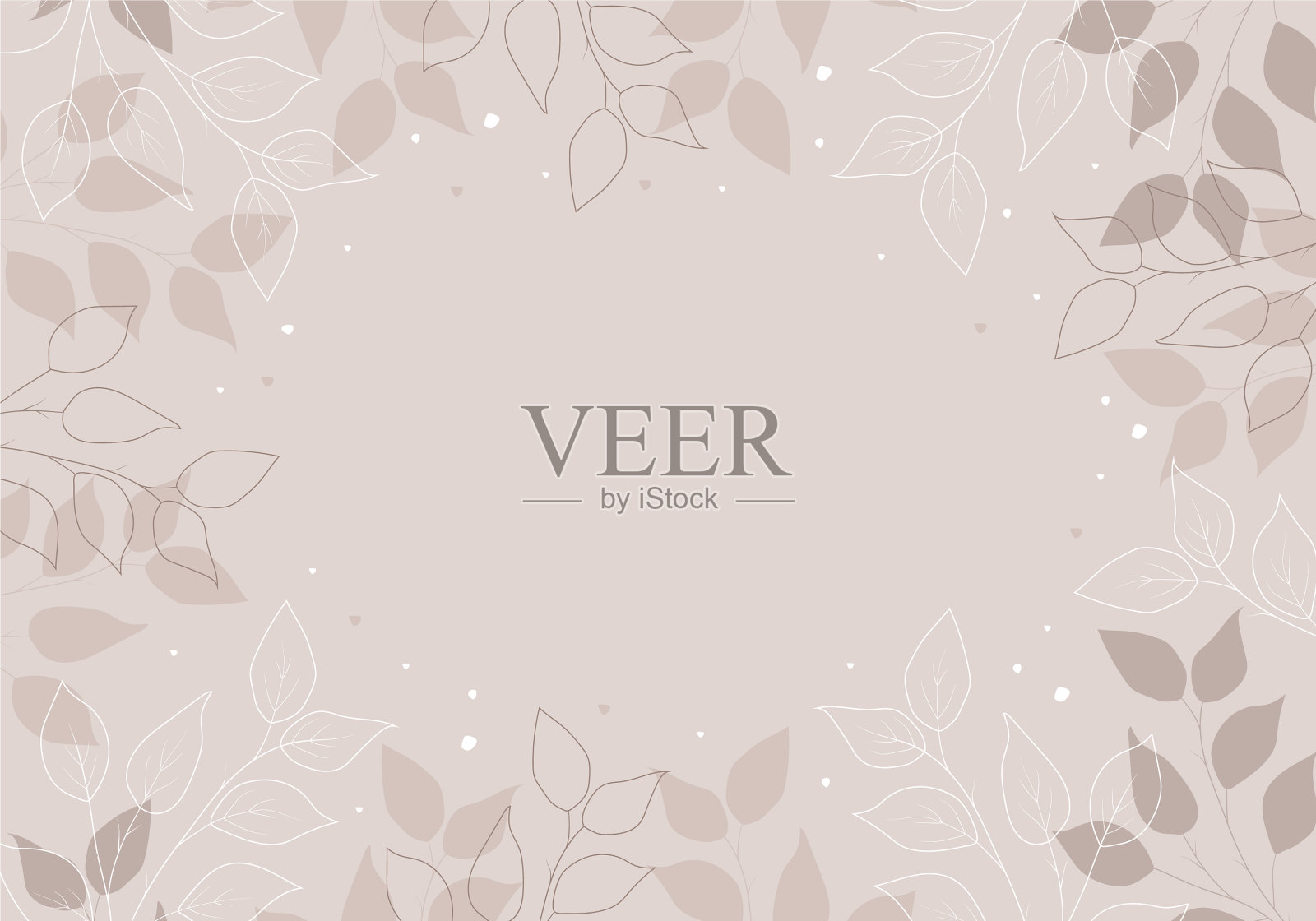 当代花卉背景手绘插画图片素材