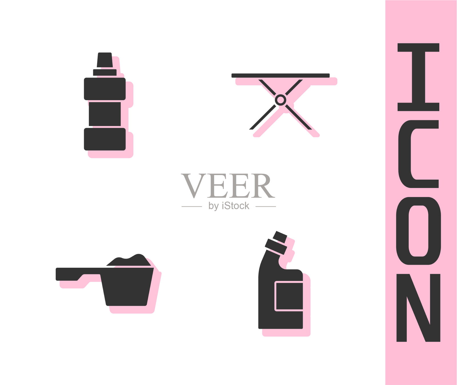 设瓶用于洗衣粉清洁剂图标素材