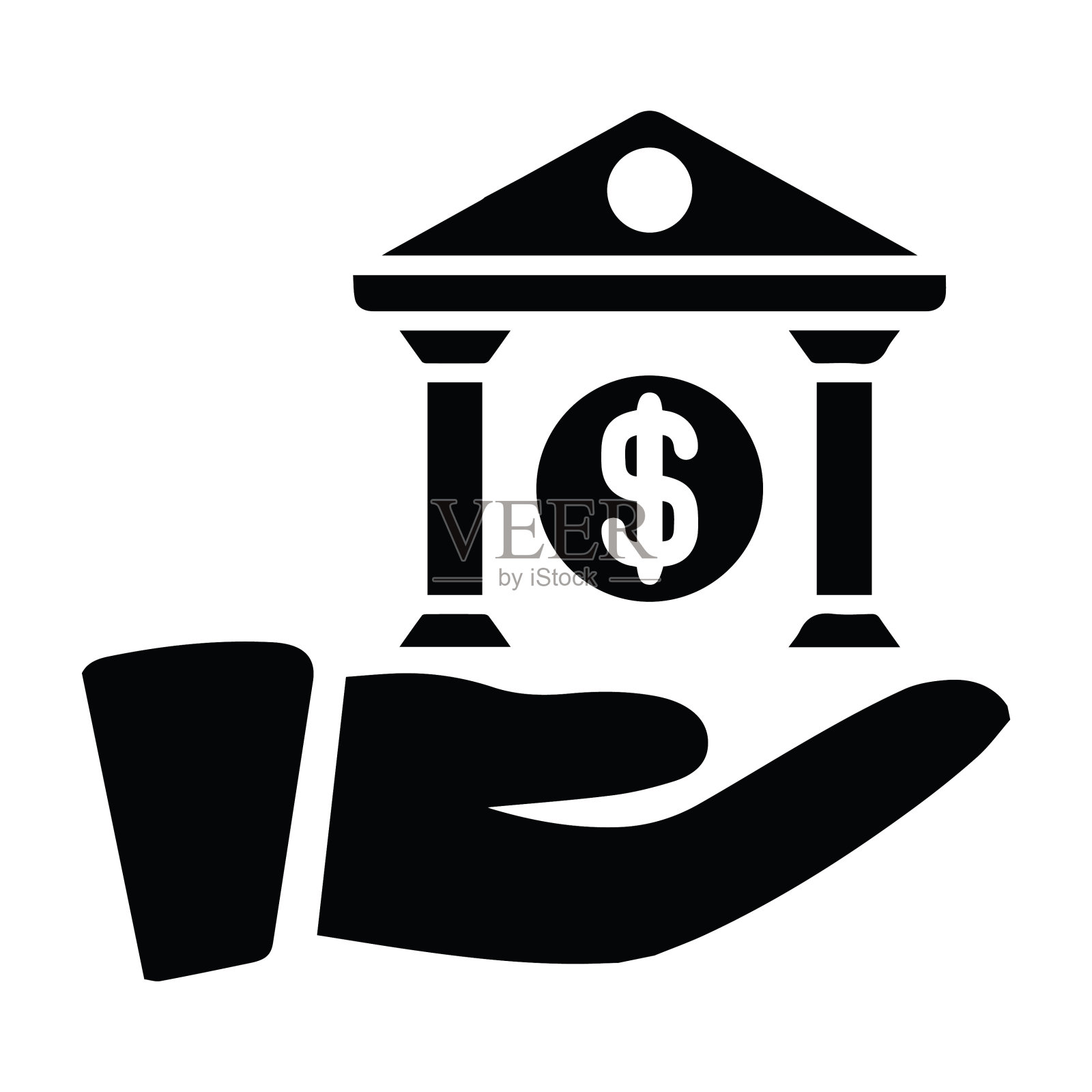 银行贷款,银行图标插画图片素材