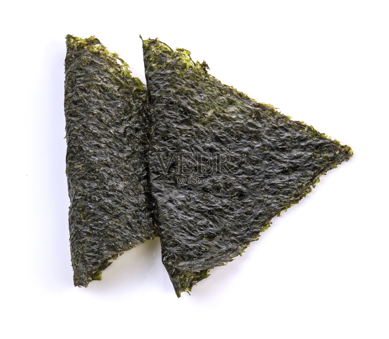 白色背景上孤立的海草俯视图照片摄影图片