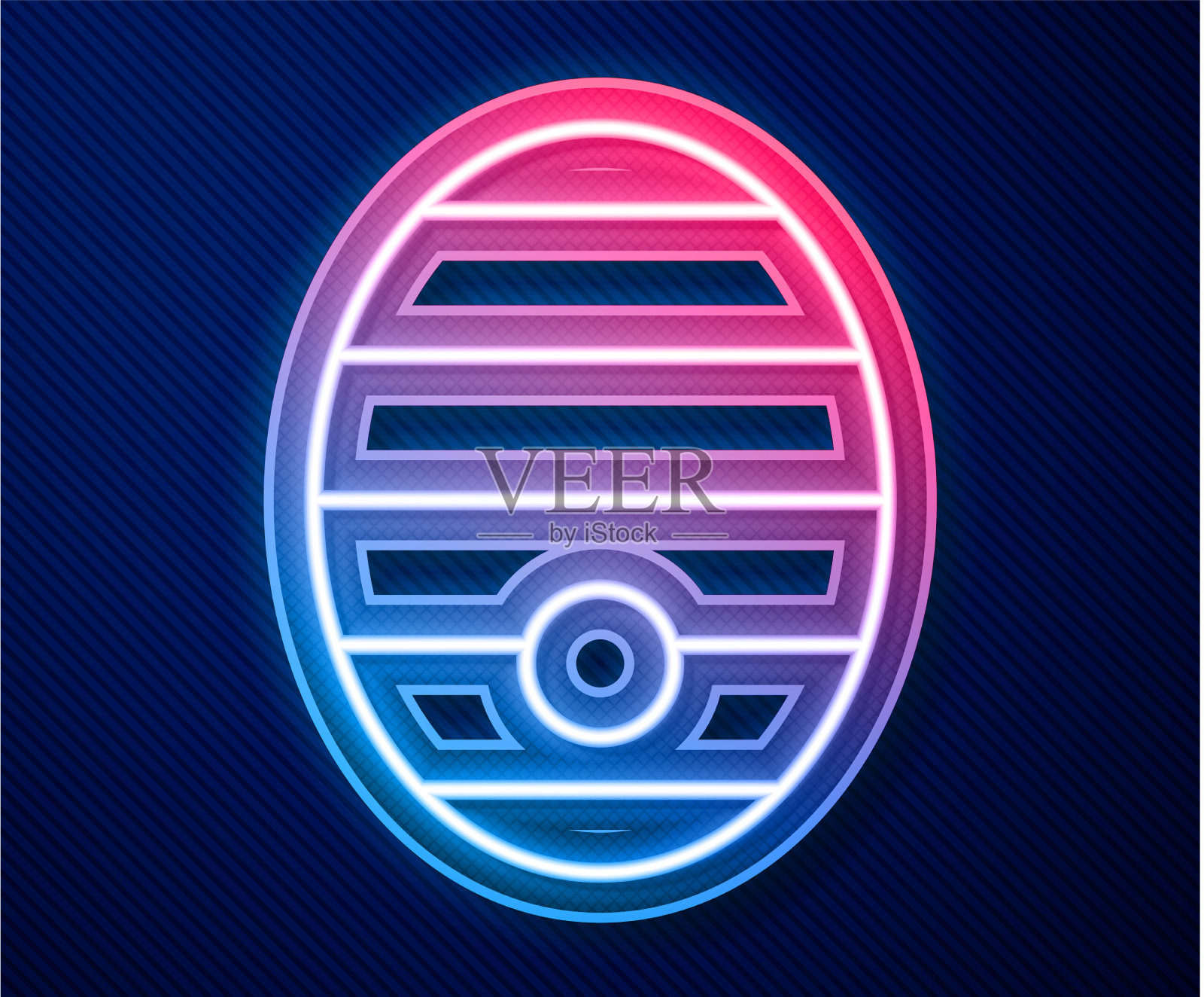 发光的霓虹灯线蜂箱蜜蜂图标隔离上插画图片素材