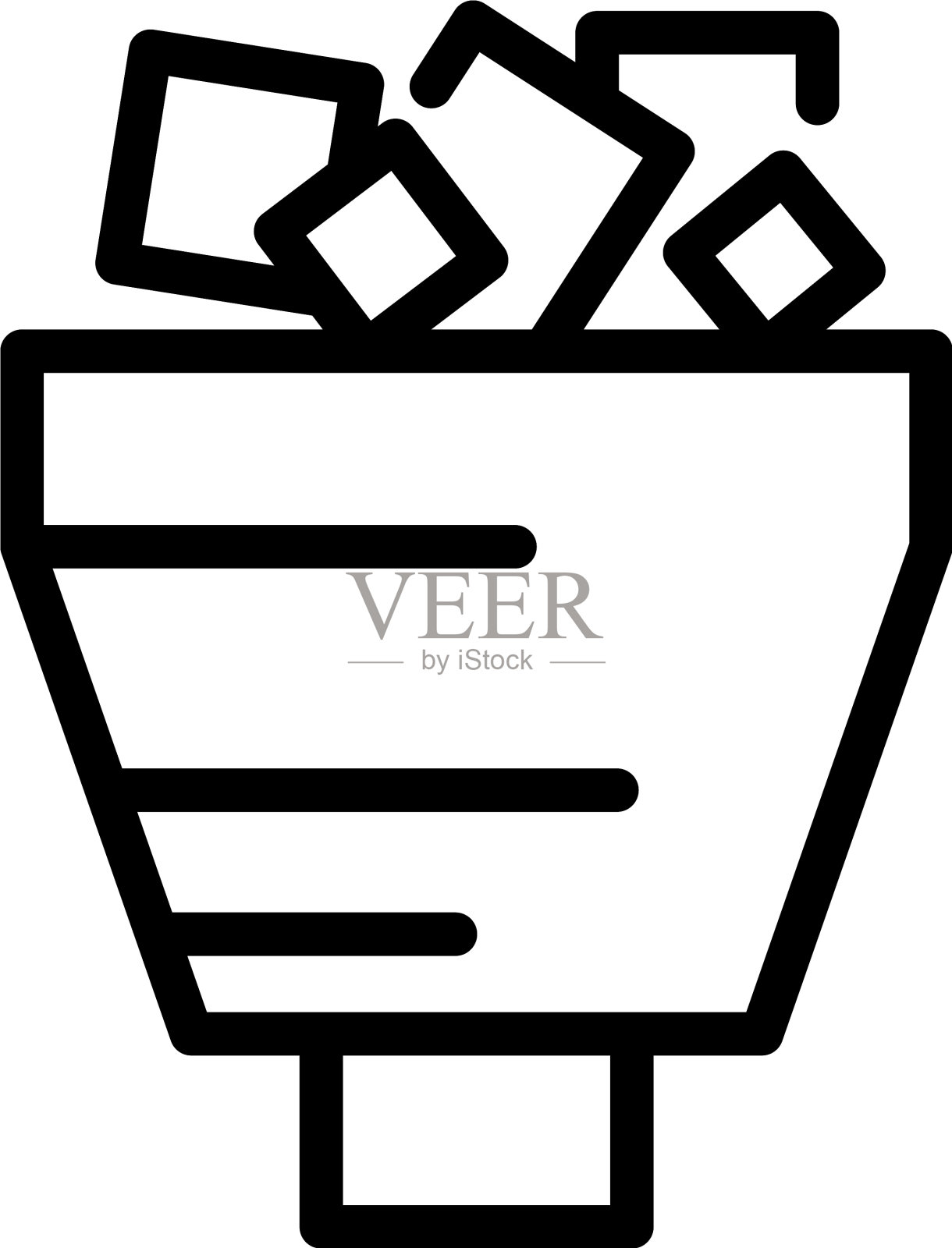 过滤数据图标轮廓样式插画图片素材