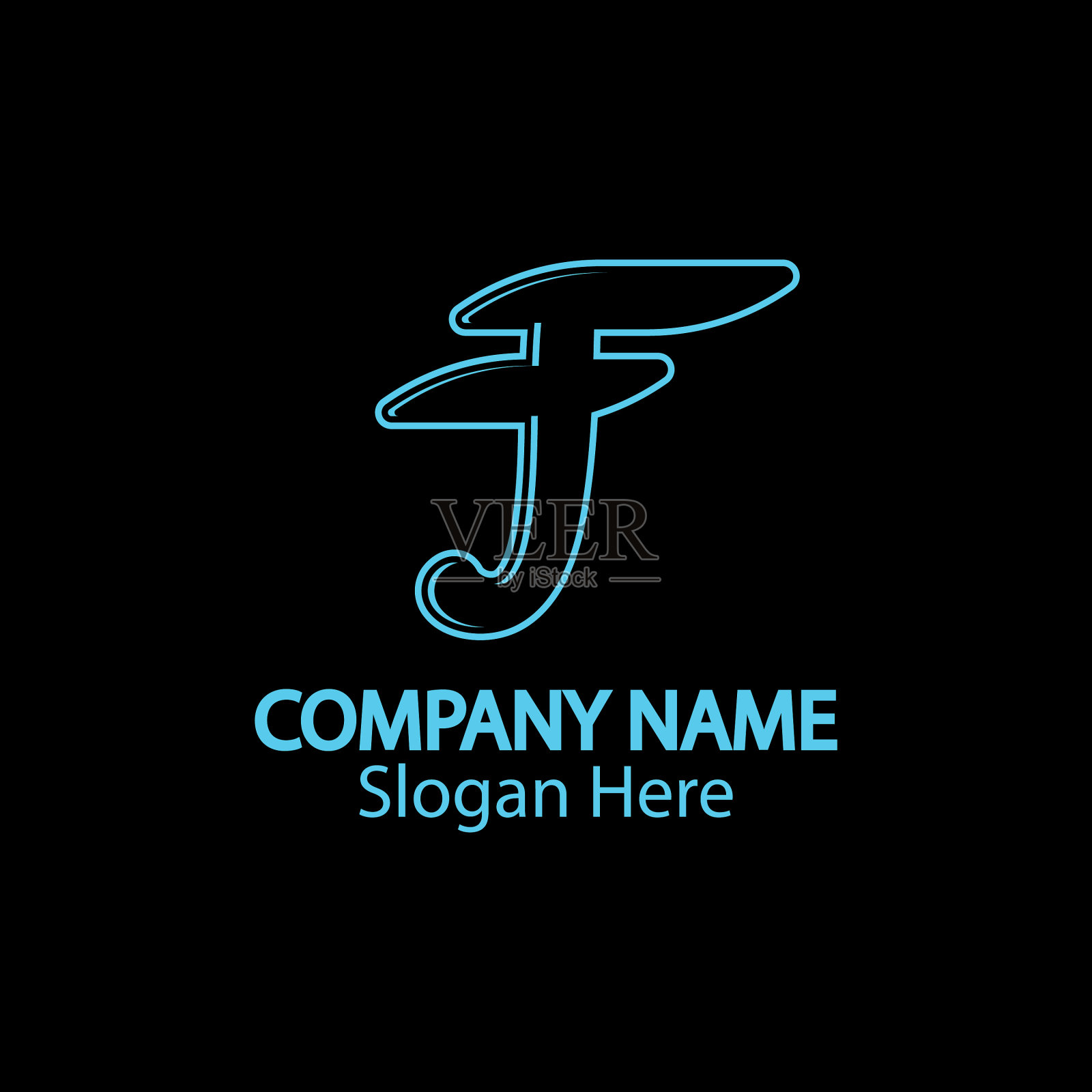 f字母图标插画图片素材