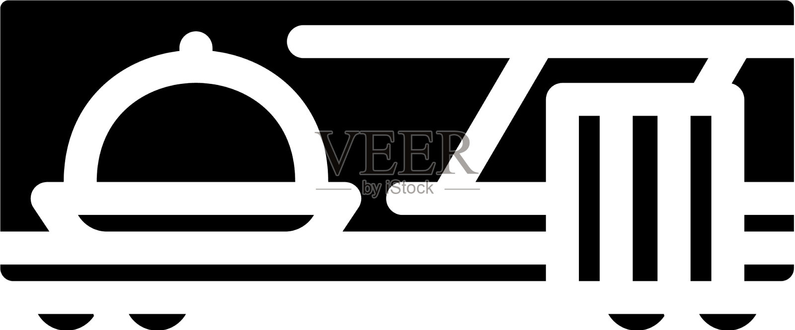 马车餐厅字形图标设计元素图片