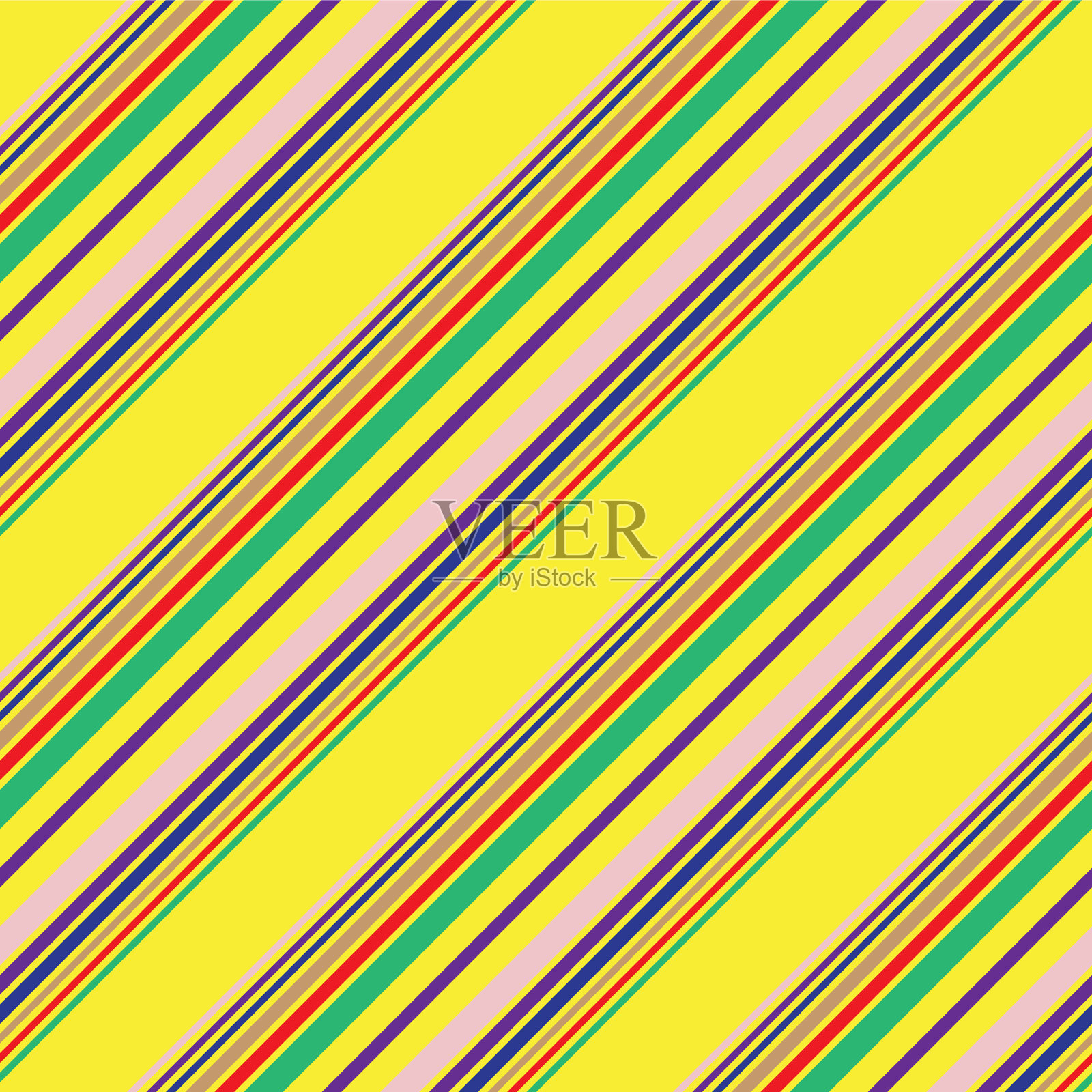 彩色条纹无缝图案背景中插画图片素材