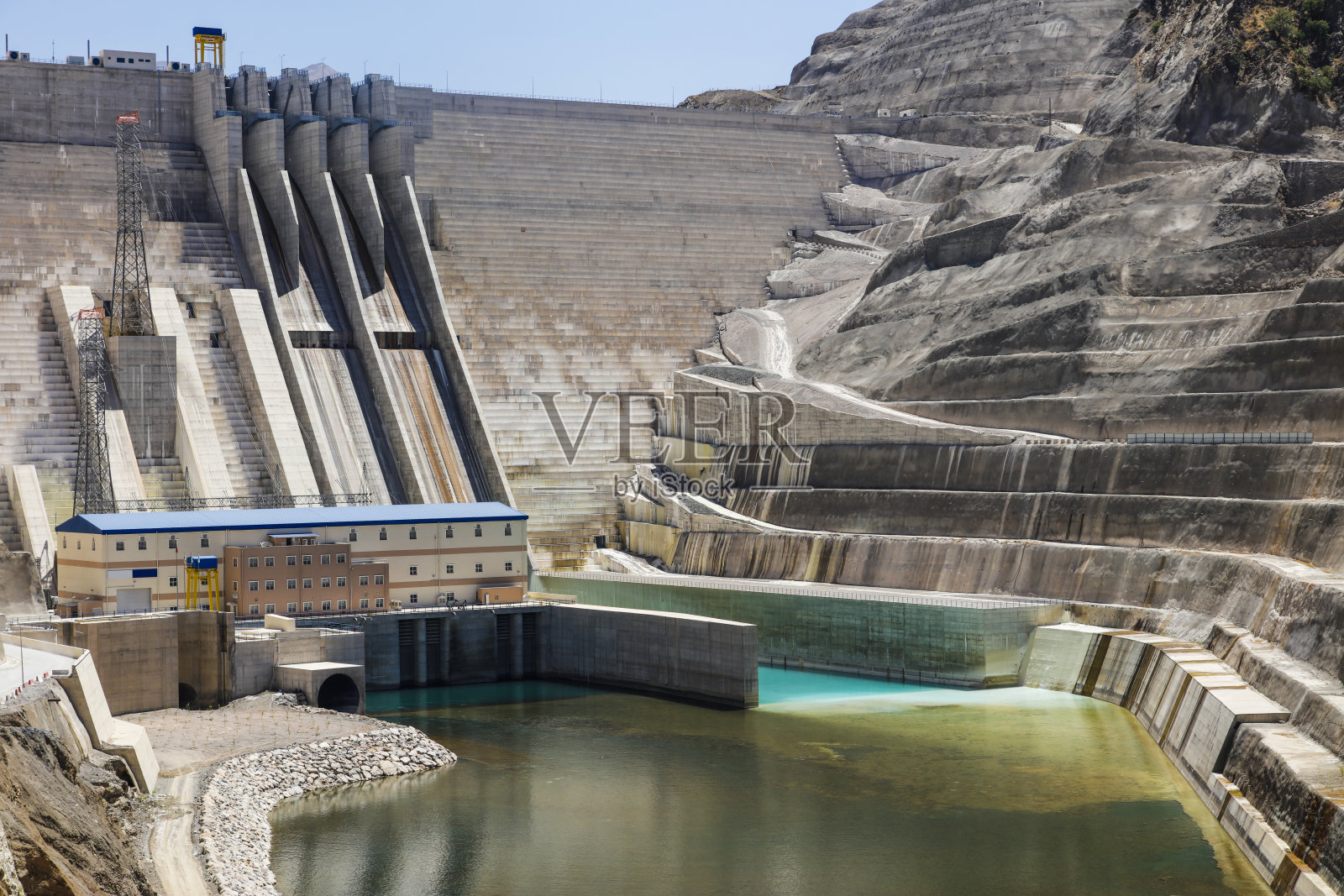 大坝和水力发电厂,土耳其照片摄影图片
