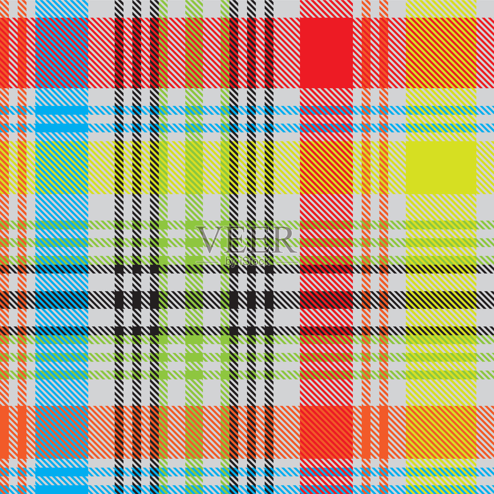 彩色格子纹理无缝图案插画图片素材