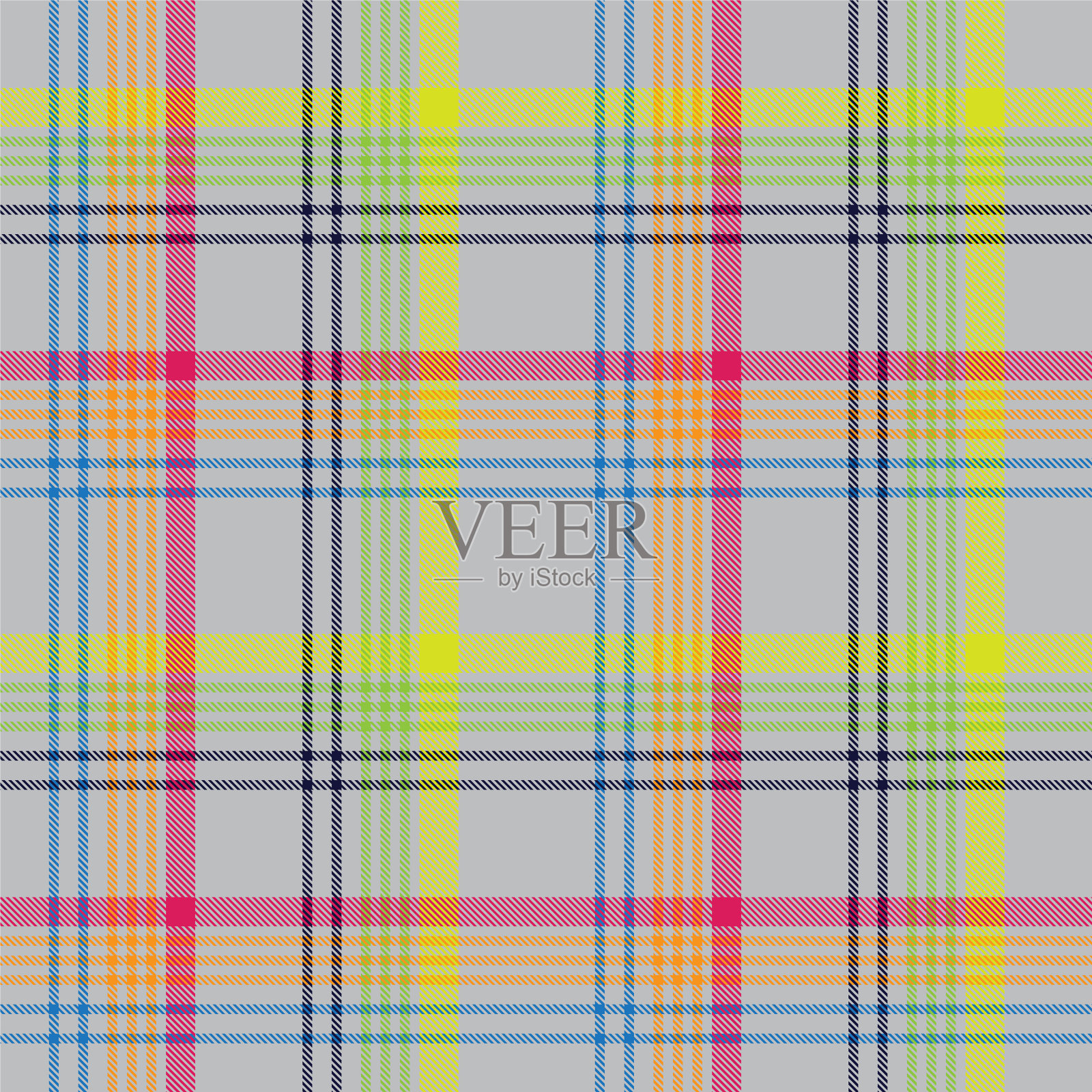 彩色格子纹理无缝图案插画图片素材