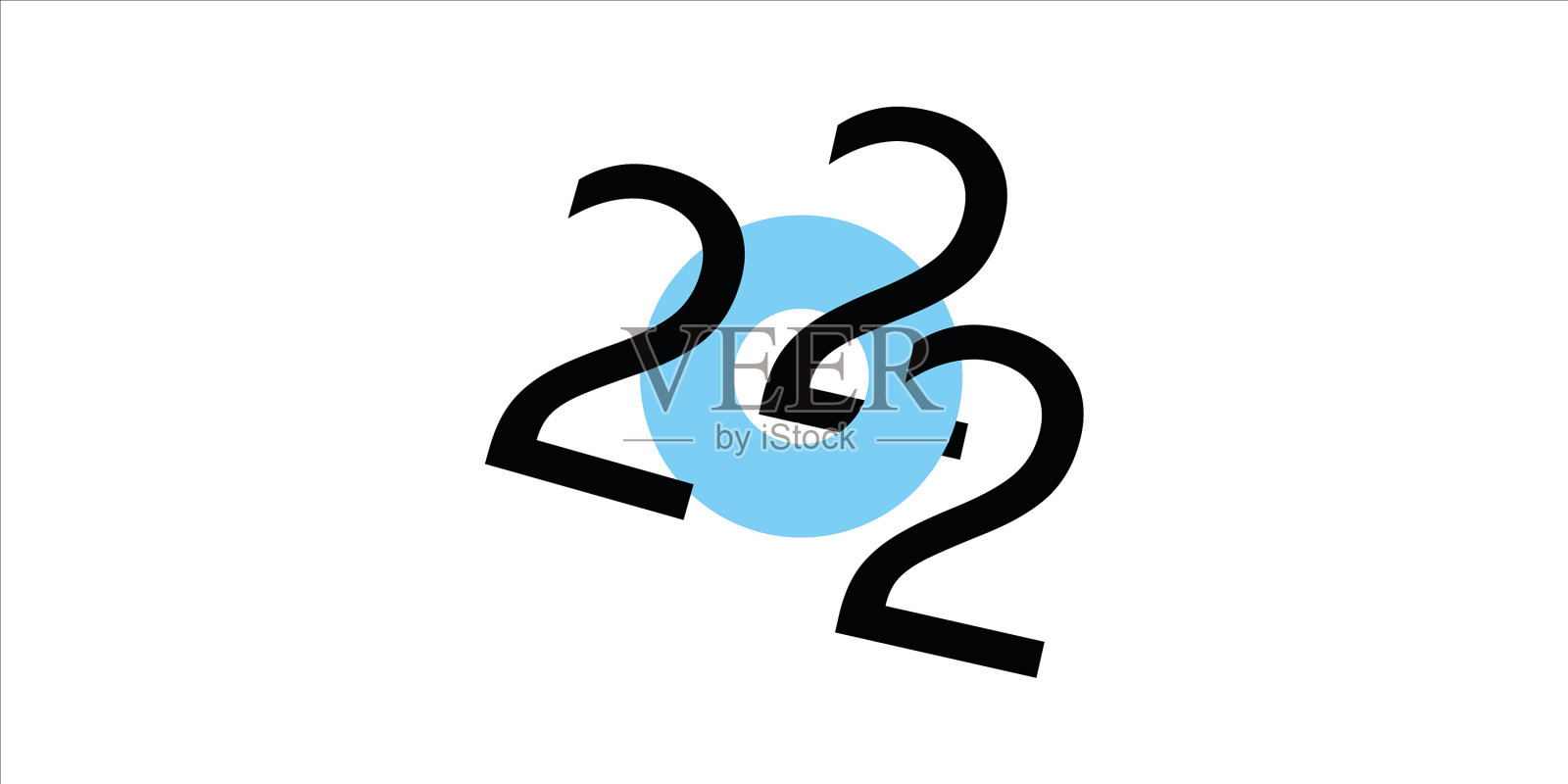 2022年新年快乐标志文字设计2022号插画图片素材