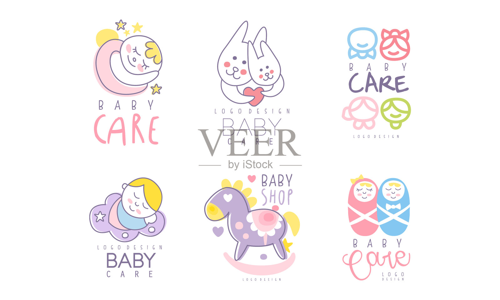 Bacare标志设计为商店或商店标志插画图片素材