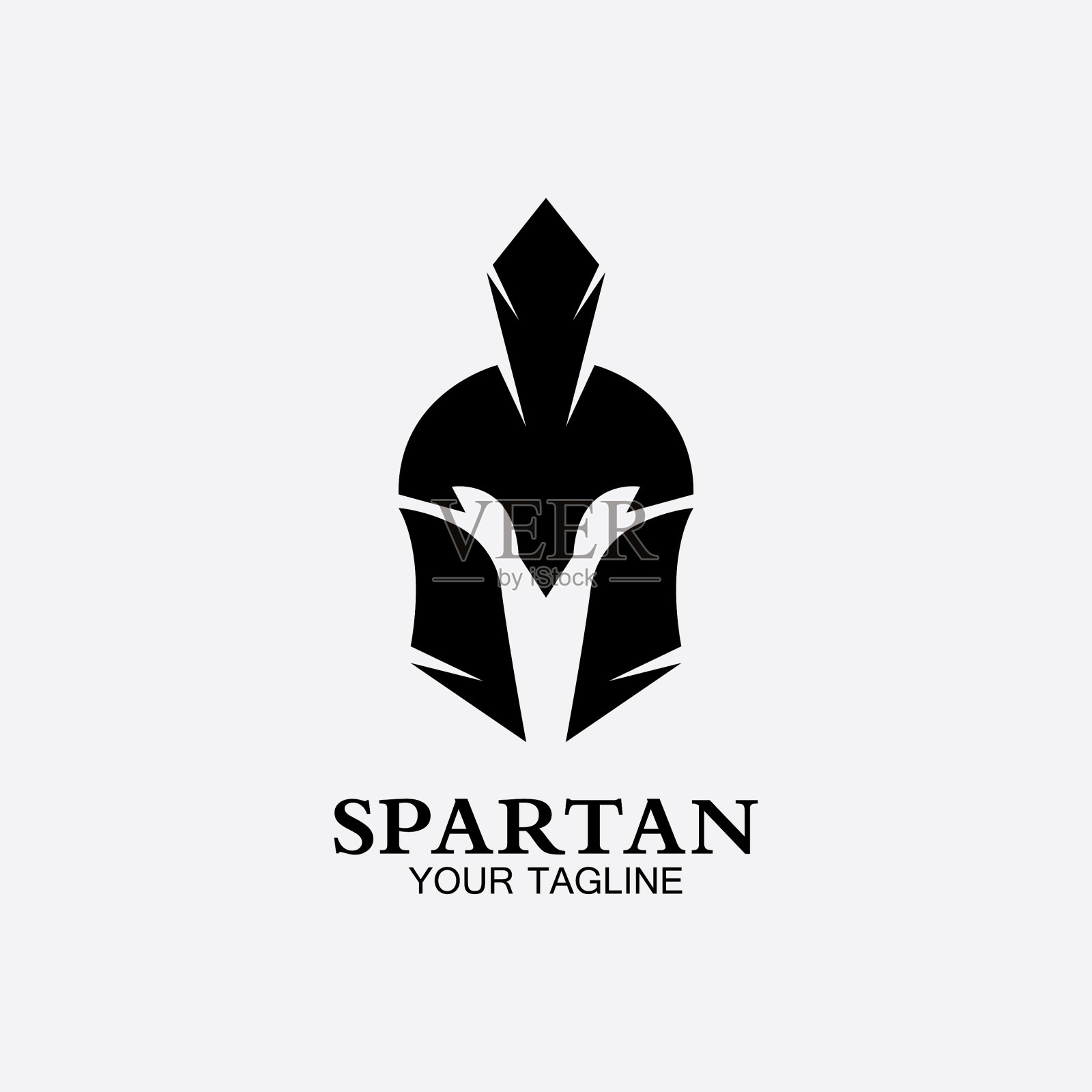 斯巴达标志图标设计插画图片素材