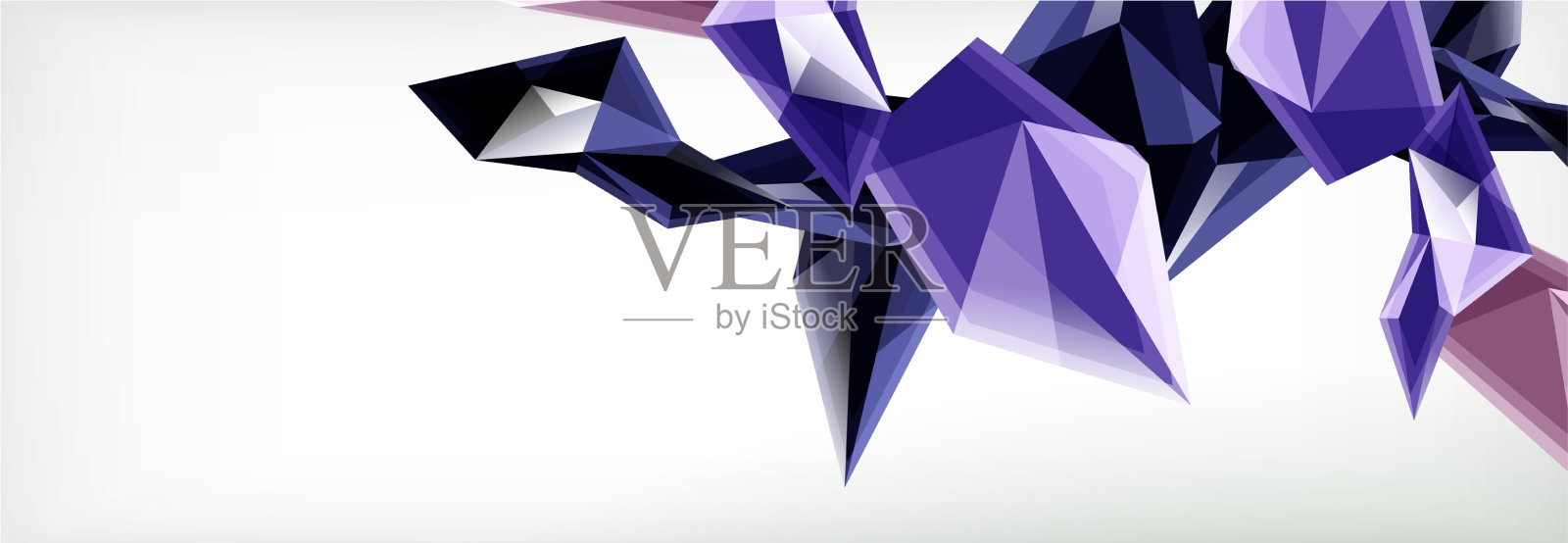 三维三角形和金字塔抽象插画图片素材