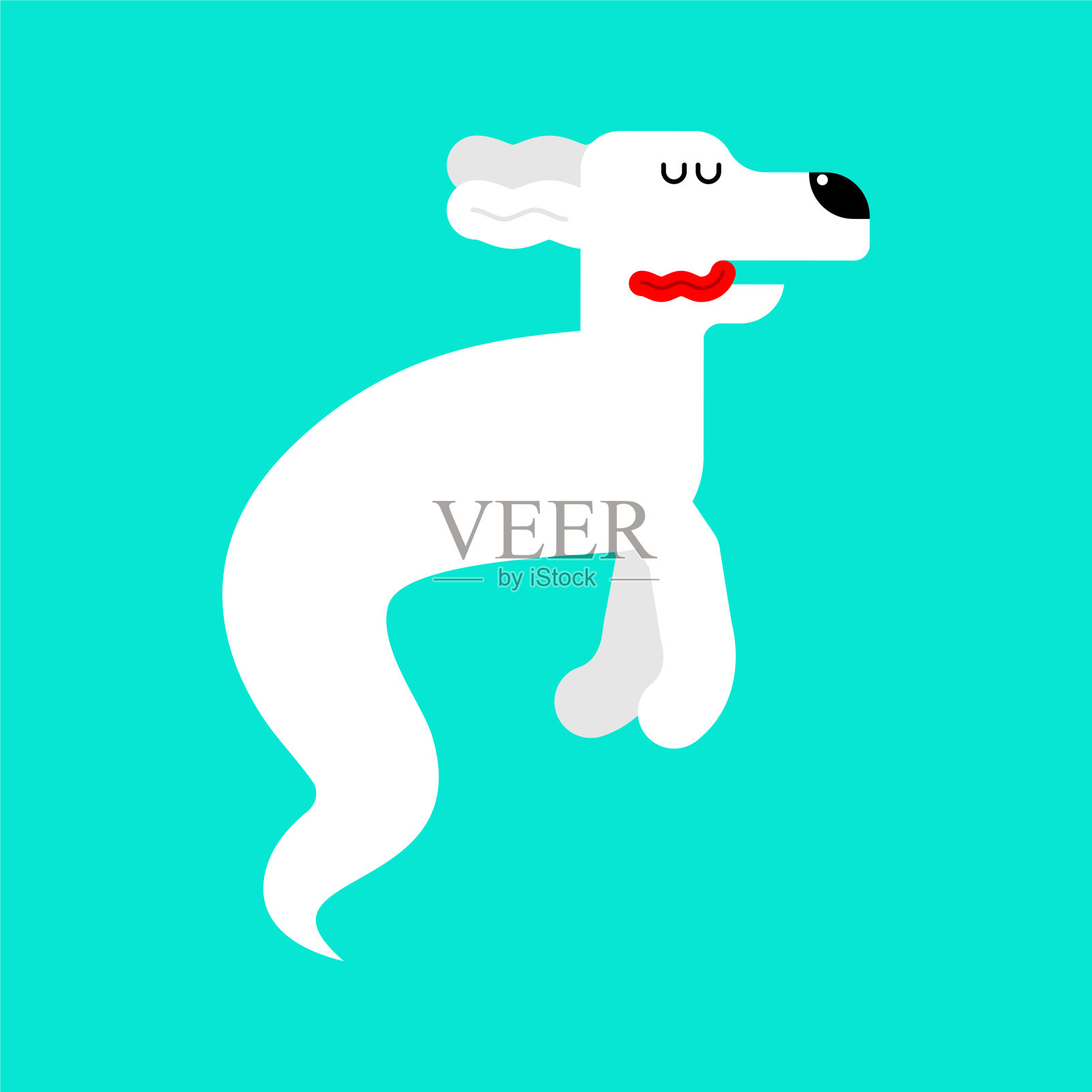 狗精灵孤立。宠物幻影矢量图插画图片素材