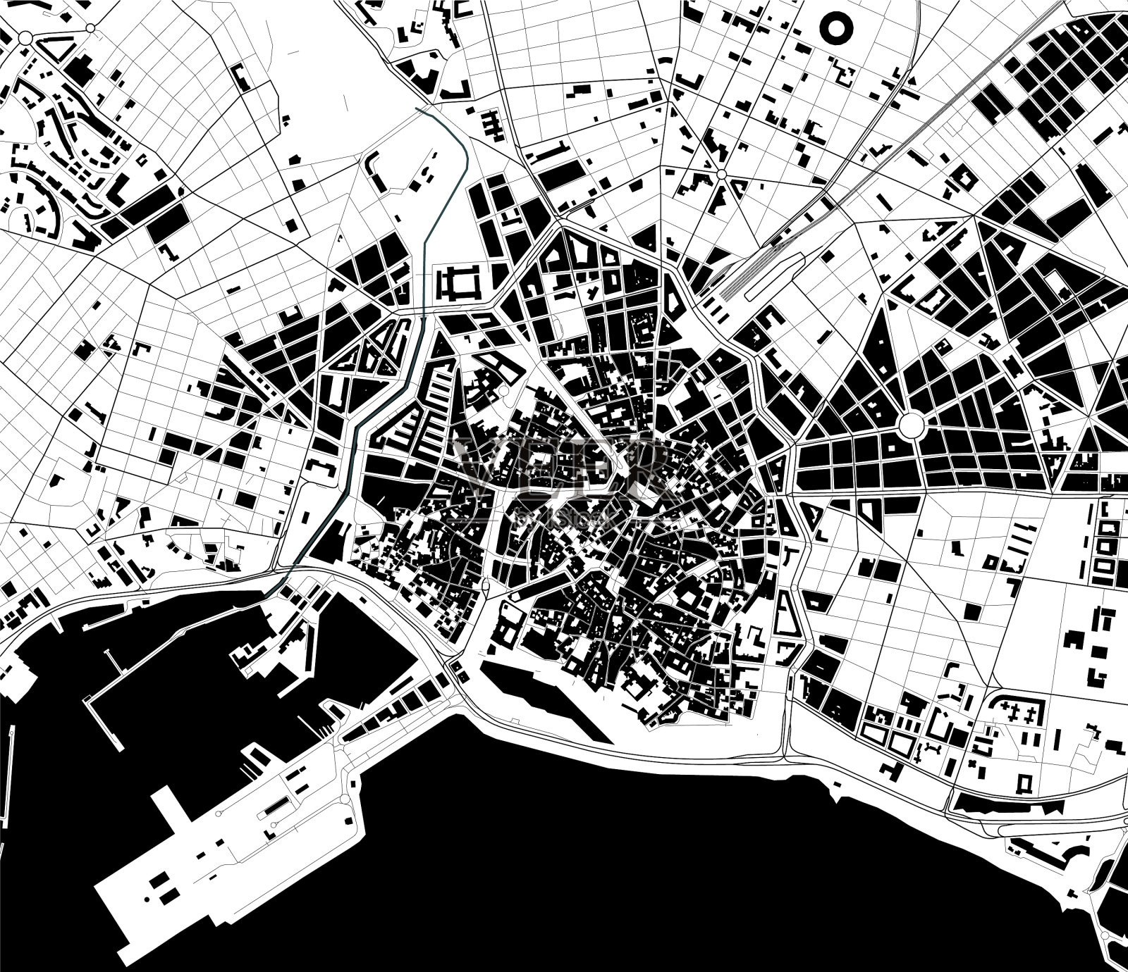 地图城市帕尔马西班牙插画图片素材