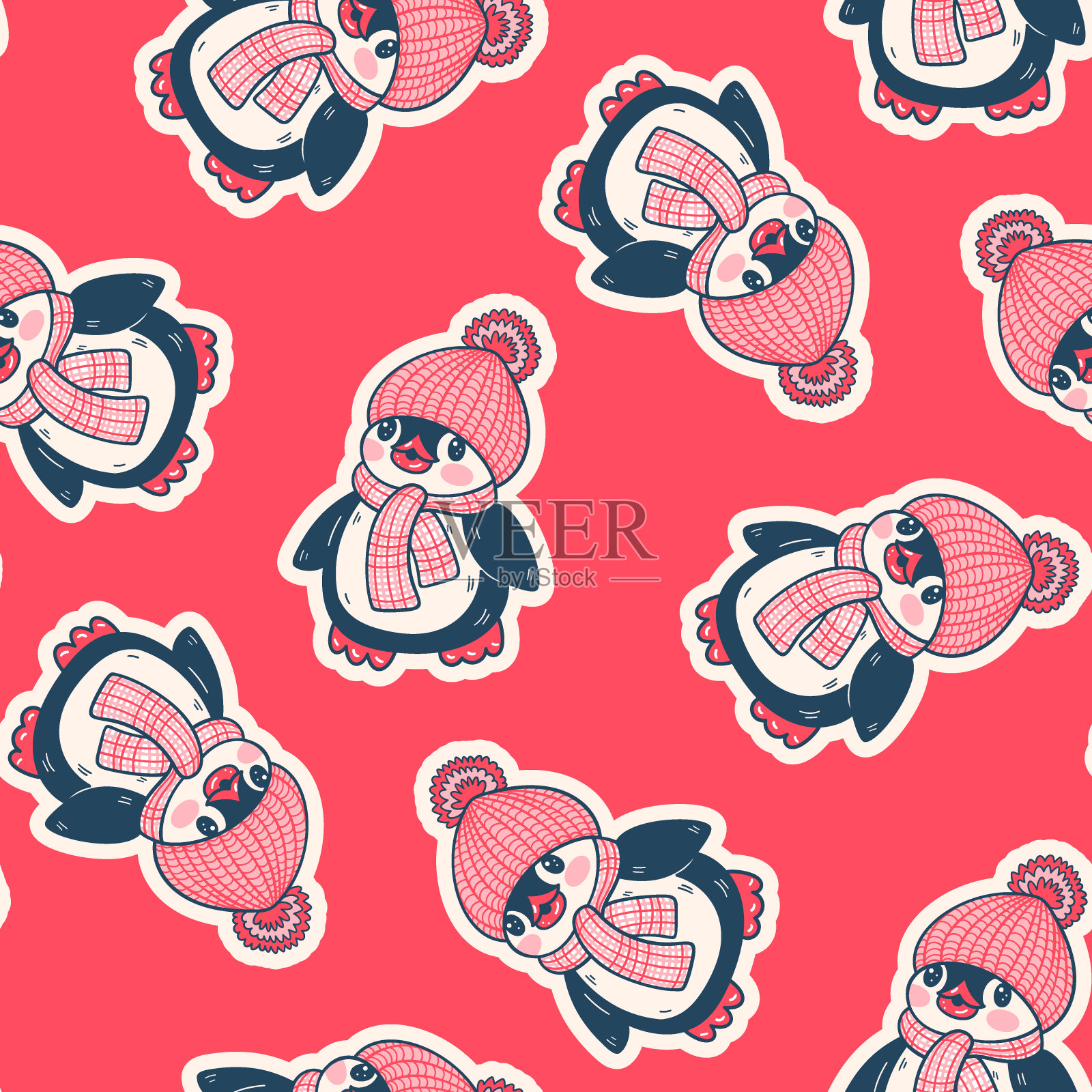 企鹅插画图片素材