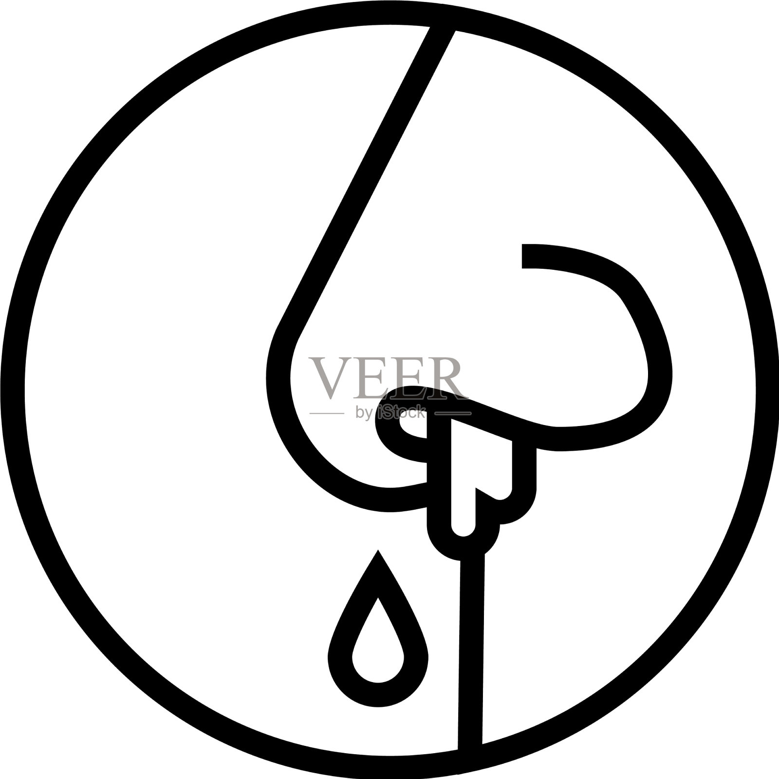 鼻出血疾病线图标插画图片素材