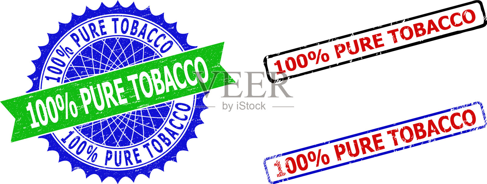 100%纯烟草玫瑰形和长方形插画图片素材