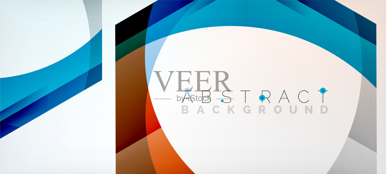 彩色六边形几何抽象插画图片素材