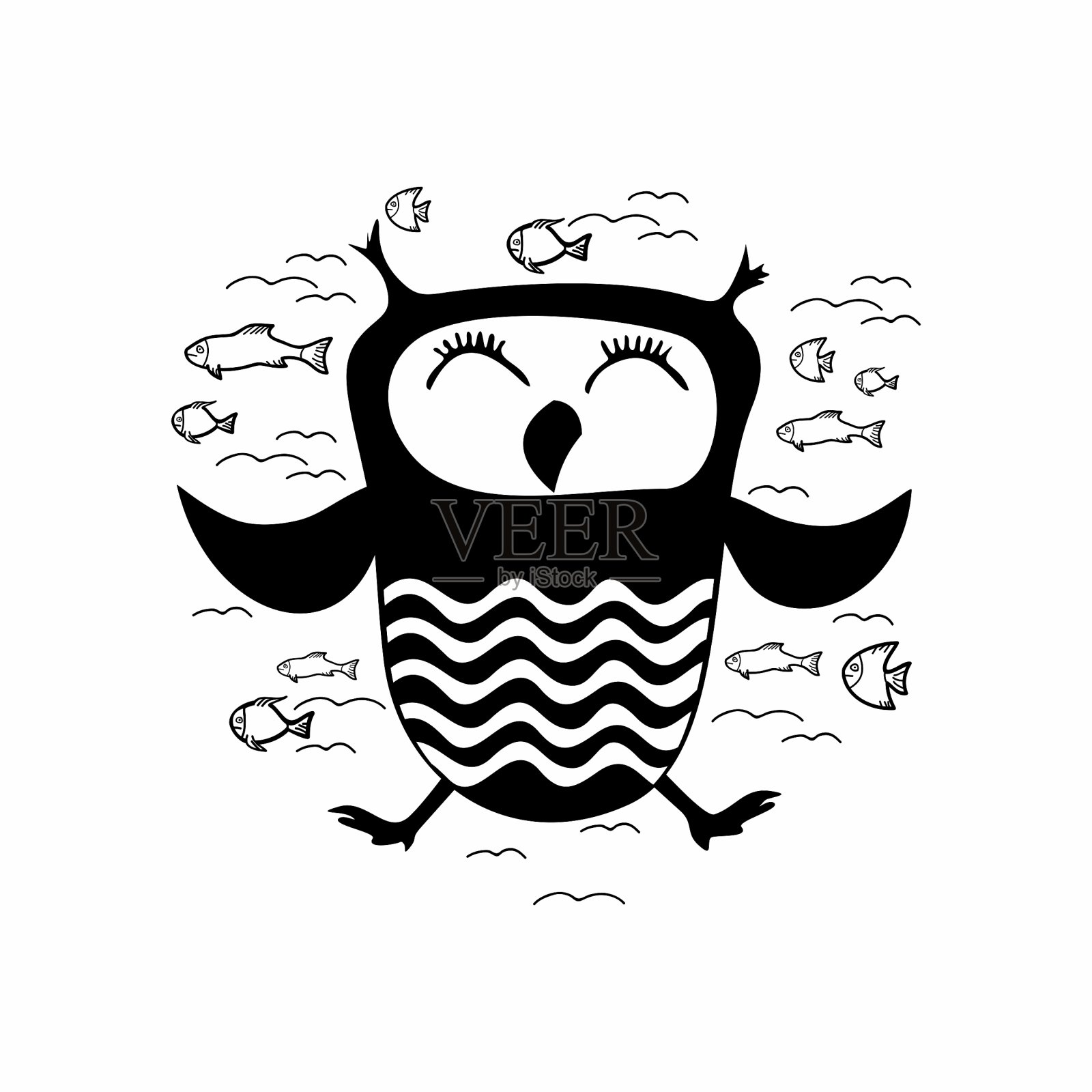 梦想的猫头鹰设计元素图片